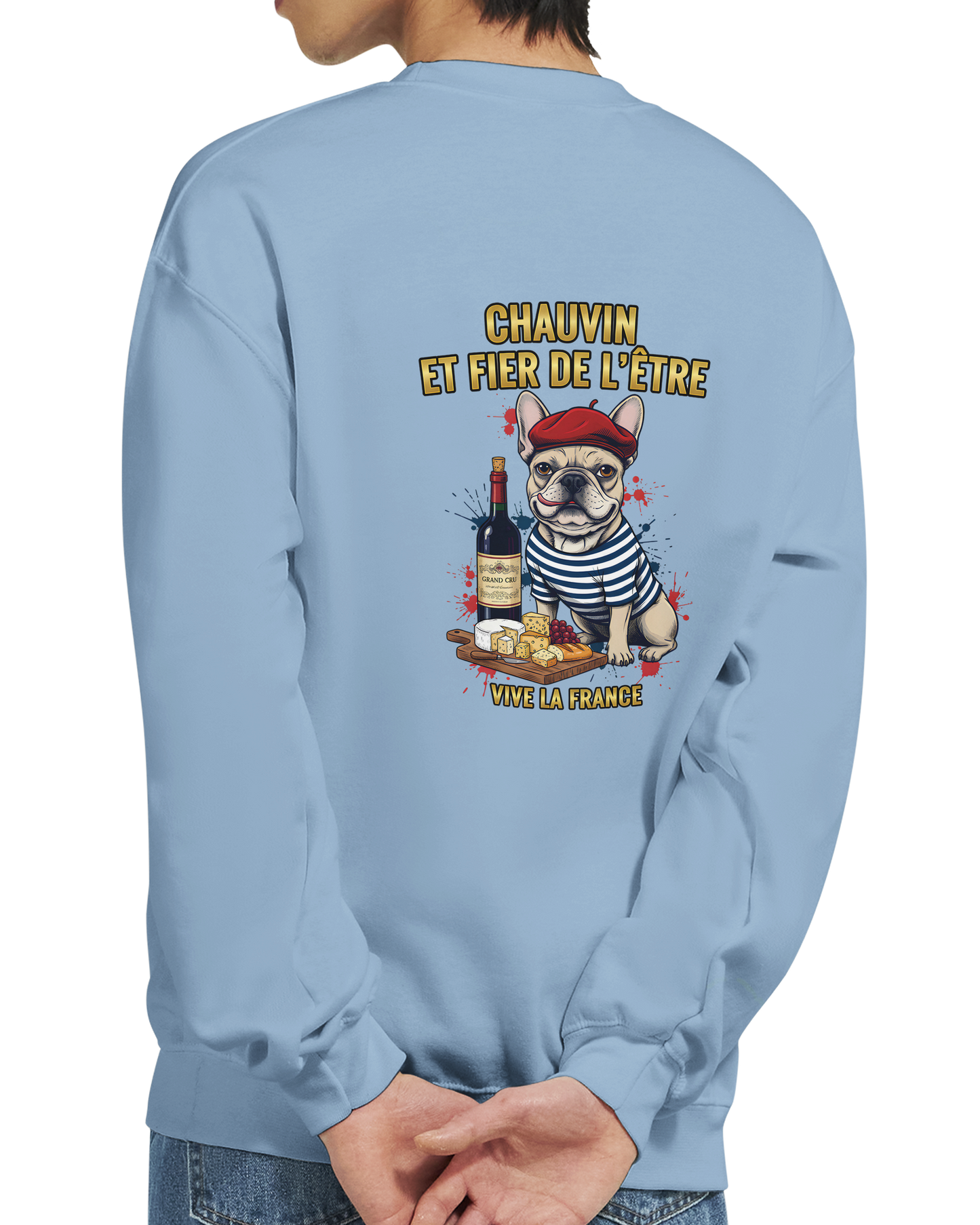 Sweat-shirt Chauvin et Fier de l'Être - Sweat à Col Rond Classique