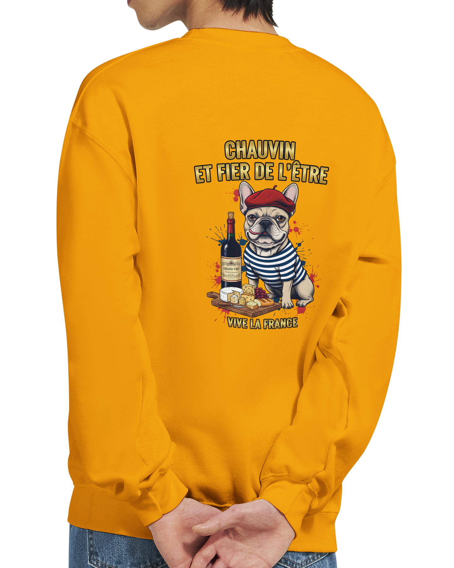 Sweat-shirt Chauvin et Fier de l'Être - Sweat à Col Rond Classique