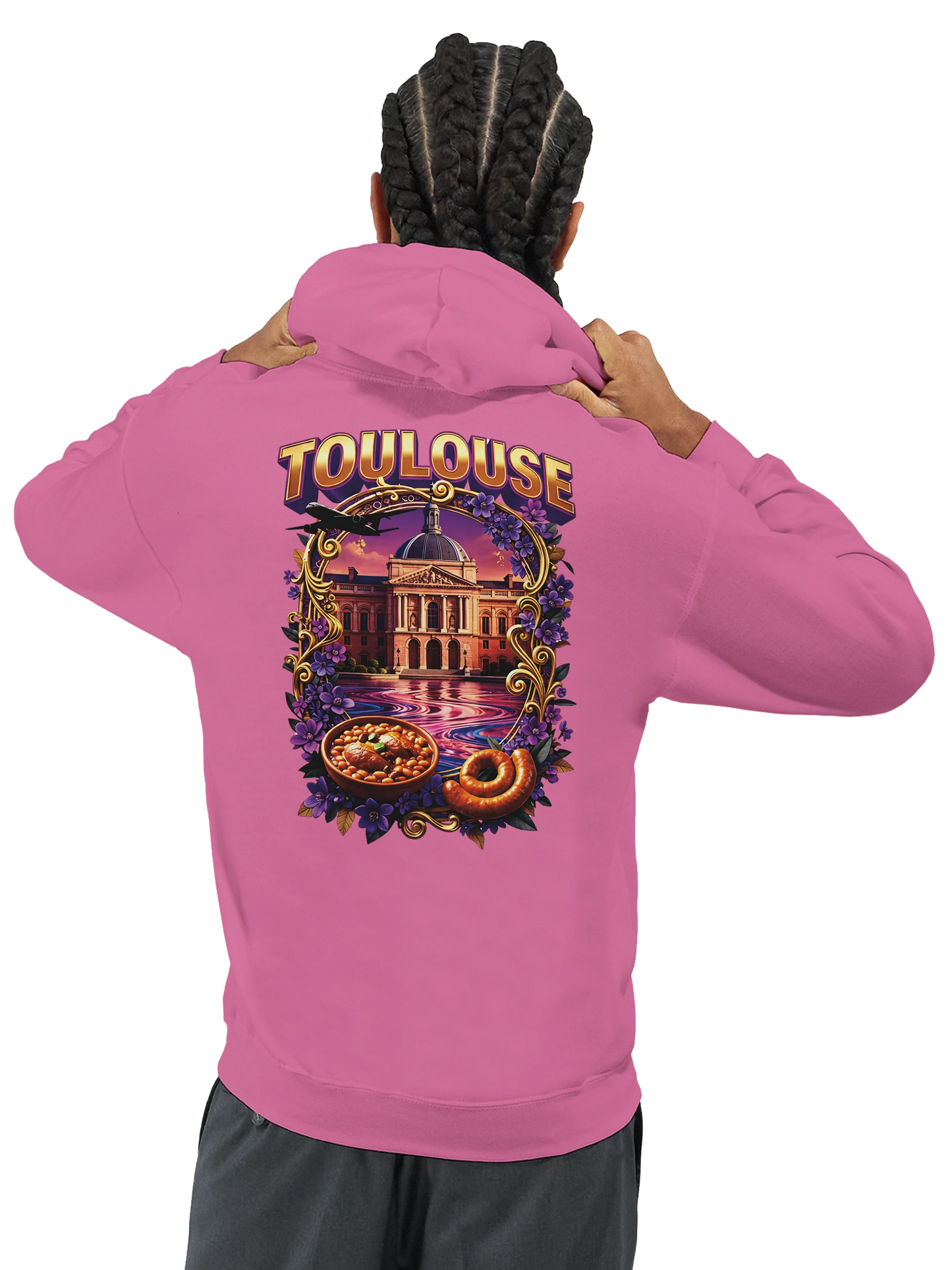 Sweat à Capuche Unisexe Toulouse – Ville de France – Confort Premium