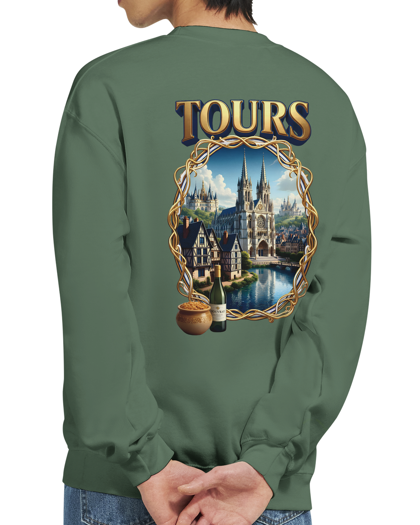 Sweat-shirt Unisexe Tours France - Classique et Confortable