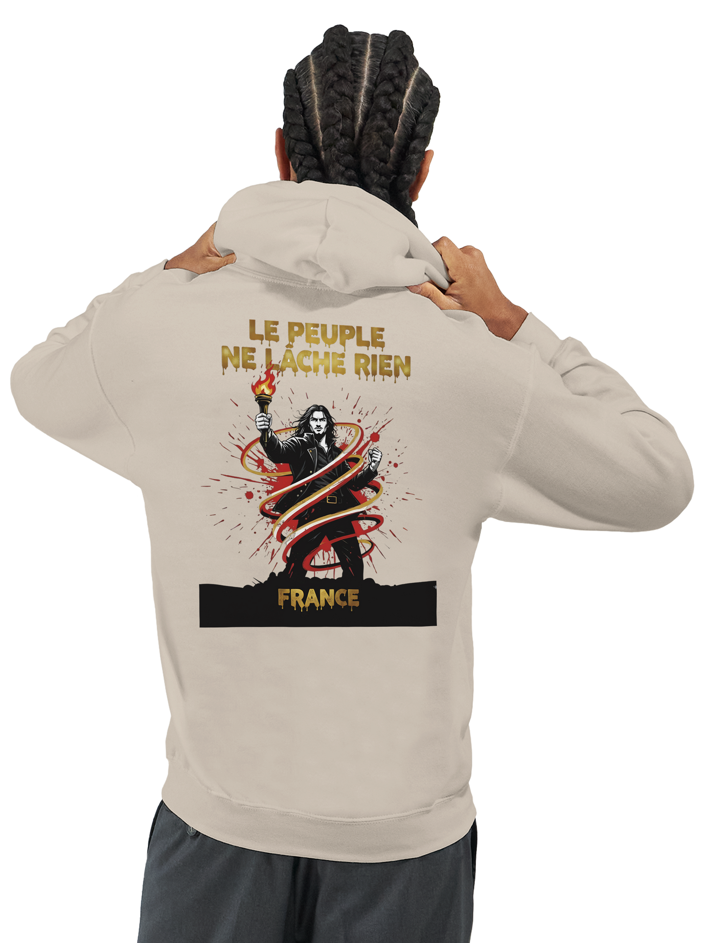 Sweat à Capuche Homme "Le Peuple Ne Lâche Rien" – Confort Premium
