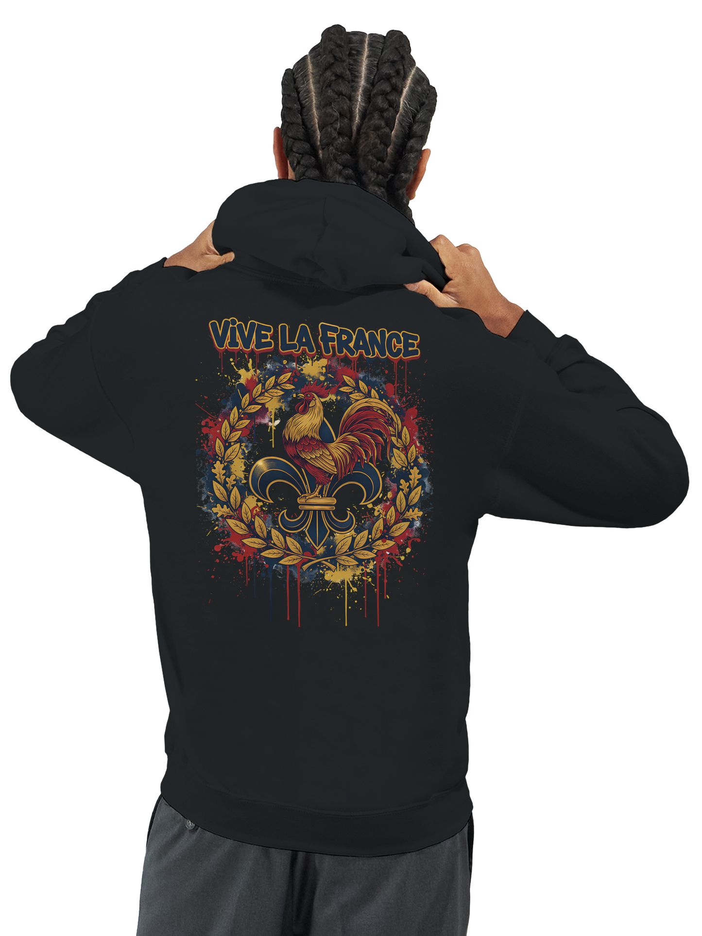Sweat à Capuche Homme Vive la France – Confort et Style Tricolore
