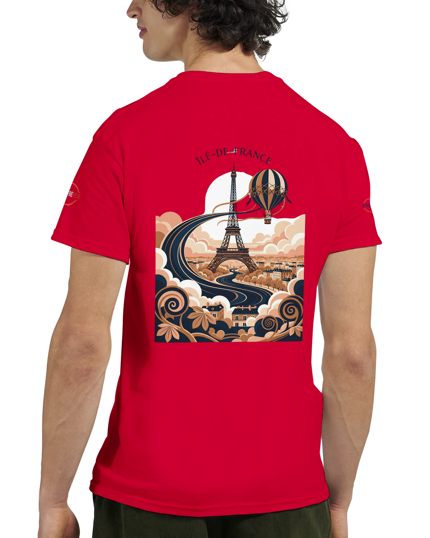 T-shirt Unisexe Île-de-France – Coton Épais à Coupe Classique