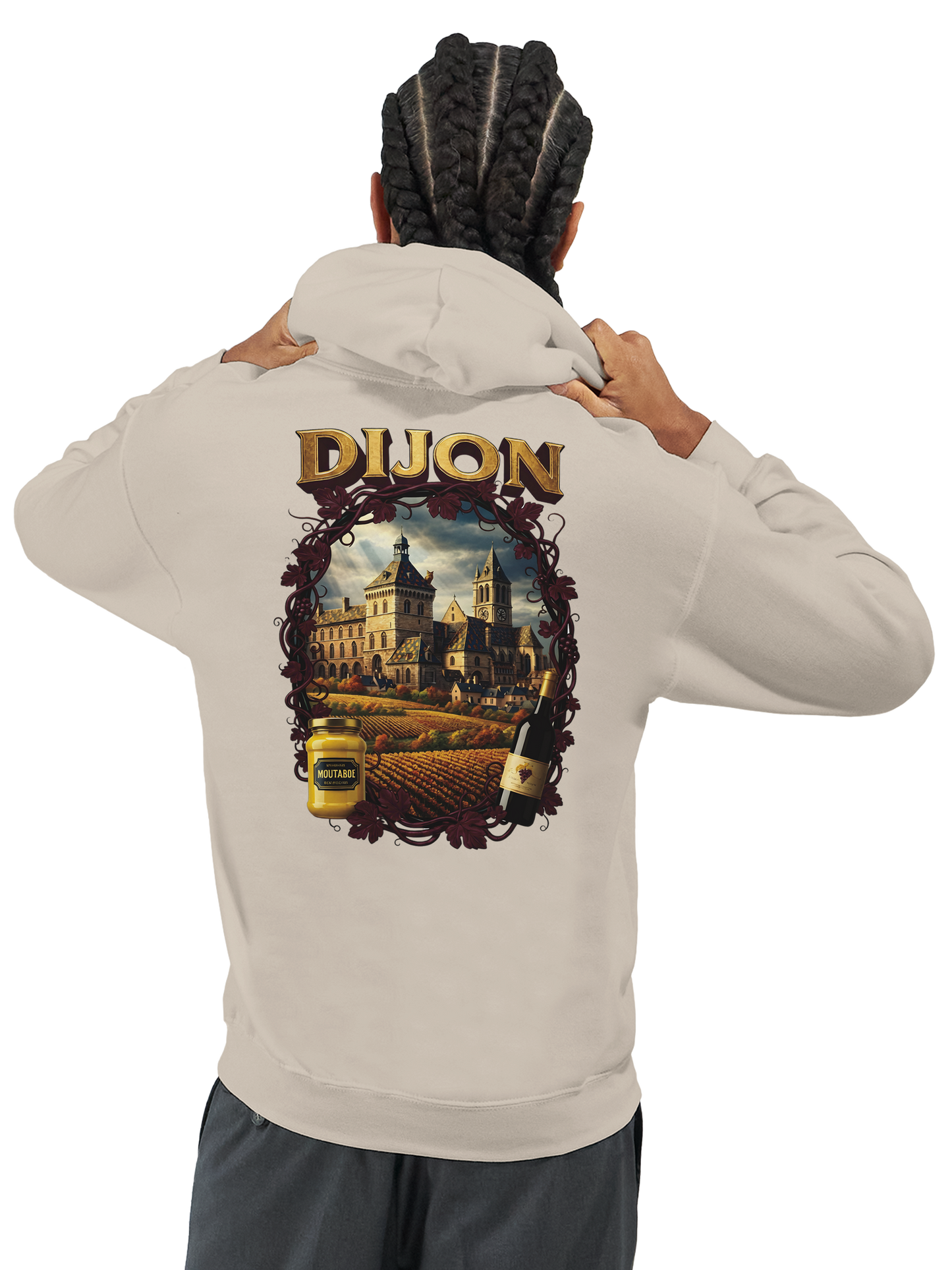 Sweat à Capuche Unisexe Dijon – Ville de France – Confort Premium