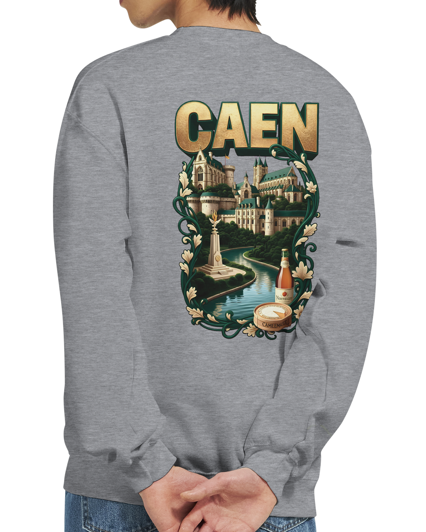 Sweat-shirt Unisexe Caen - Ville de France - Confort Classique