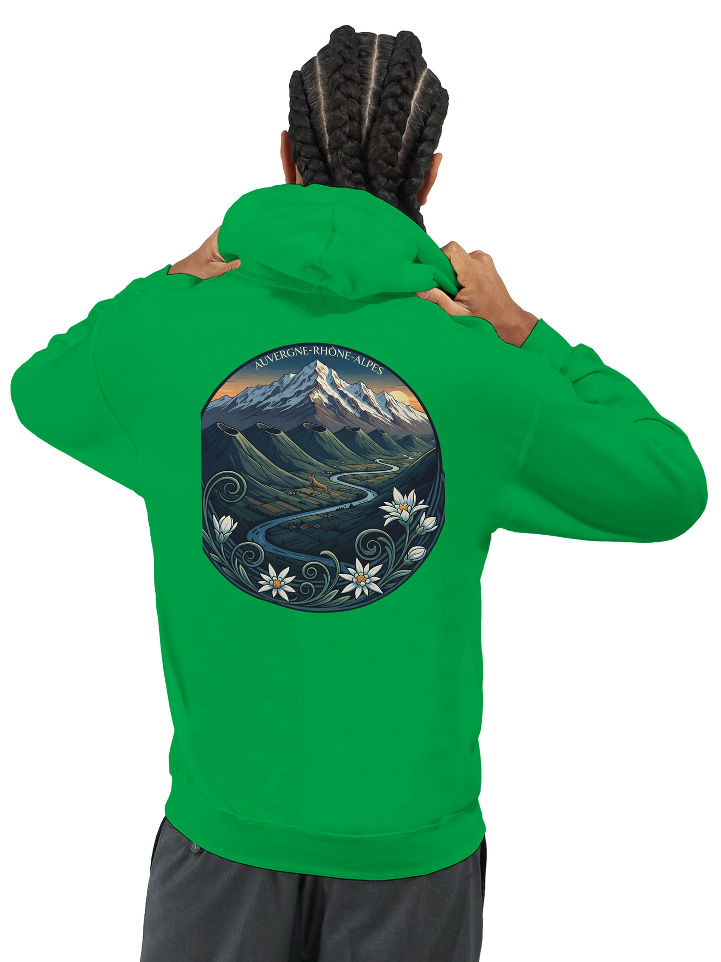 Sweat à capuche unisexe Auvergne-Rhône-Alpes – Confort et style régional