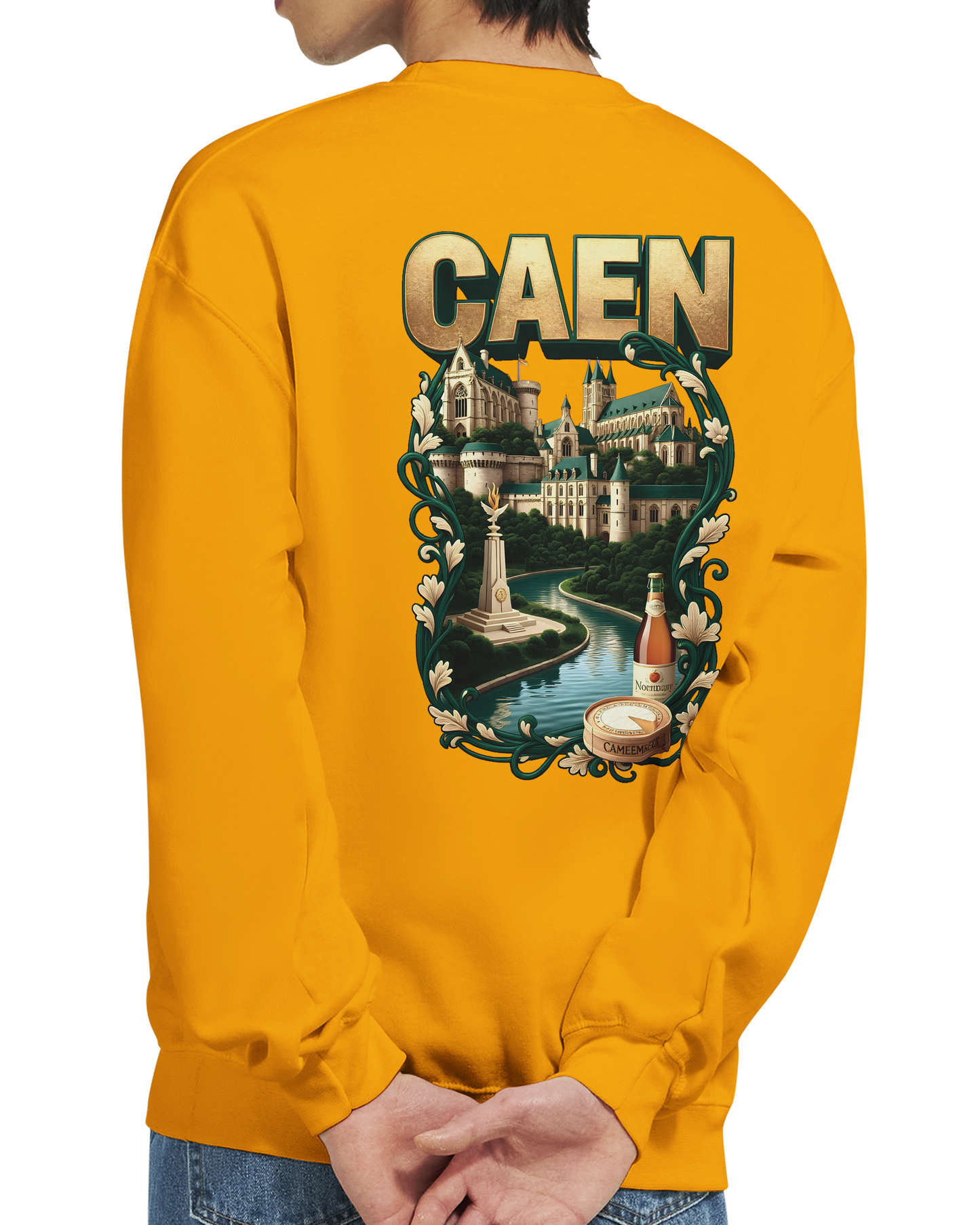 Sweat-shirt Unisexe Caen - Ville de France - Confort Classique