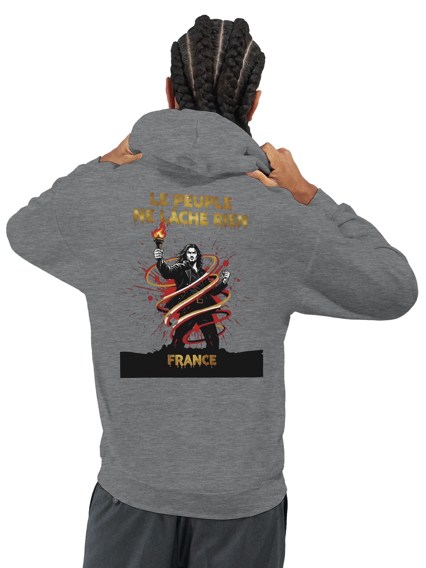 Sweat à Capuche Homme "Le Peuple Ne Lâche Rien" – Confort Premium