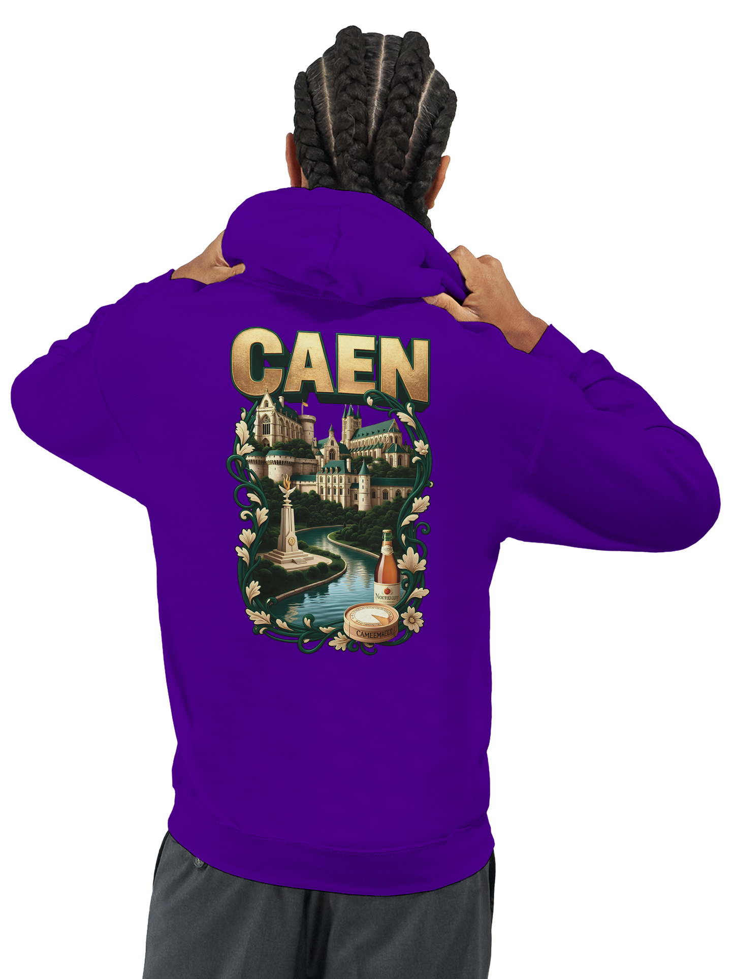 Sweat à capuche Caen - Ville de France - Unisexe Premium