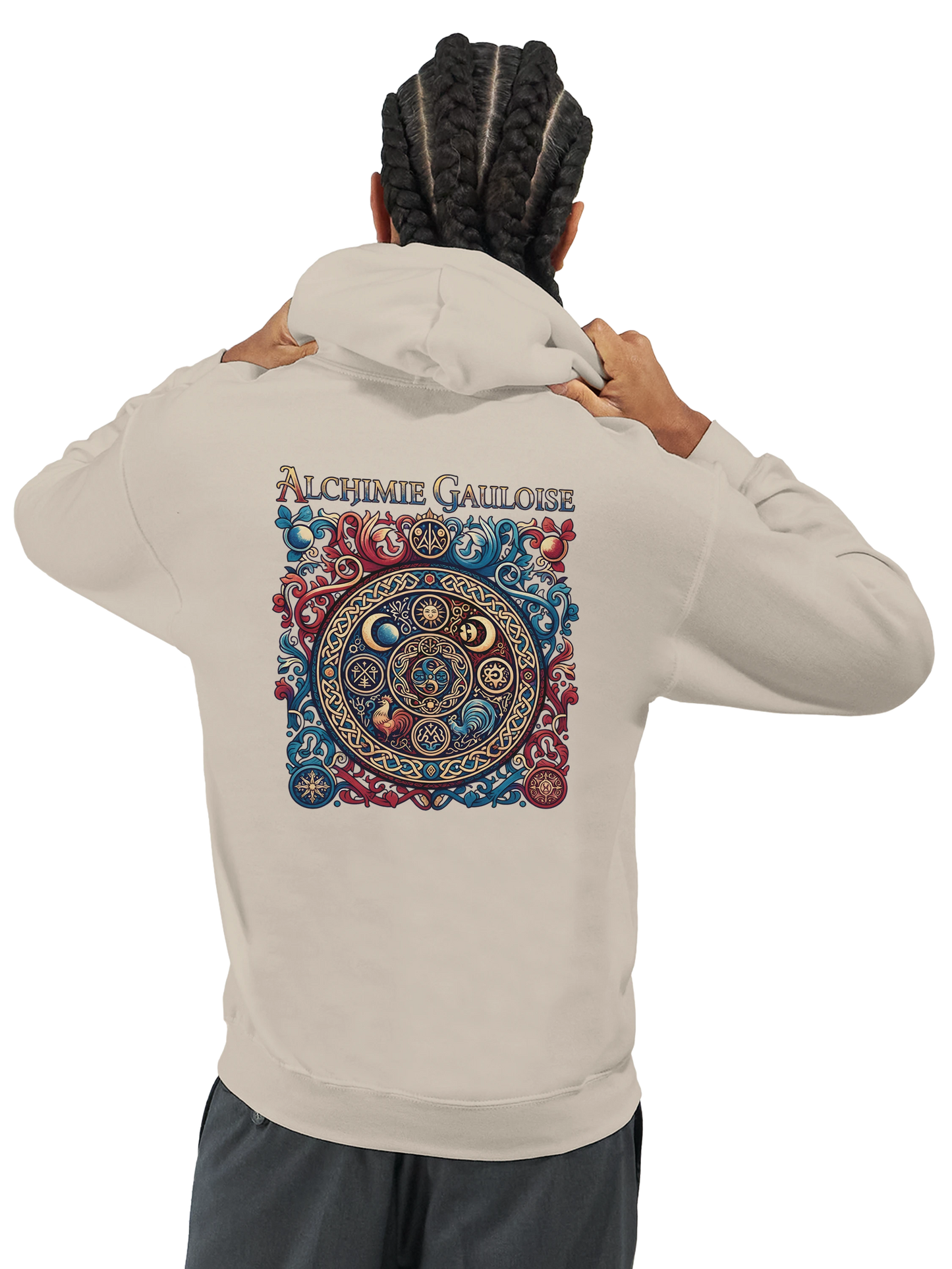 Sweat à capuche homme Alchimie Gauloise – Hoodie premium en coton mélangé
