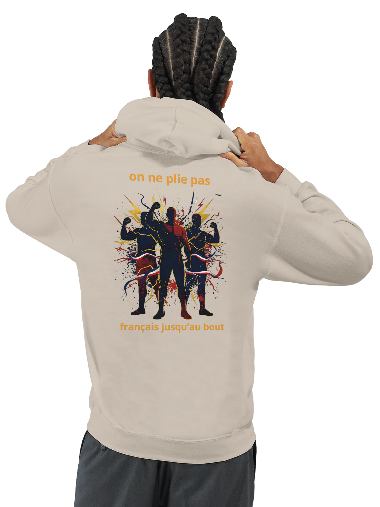 Sweat à capuche homme - Français jusqu'au bout - Confort premium