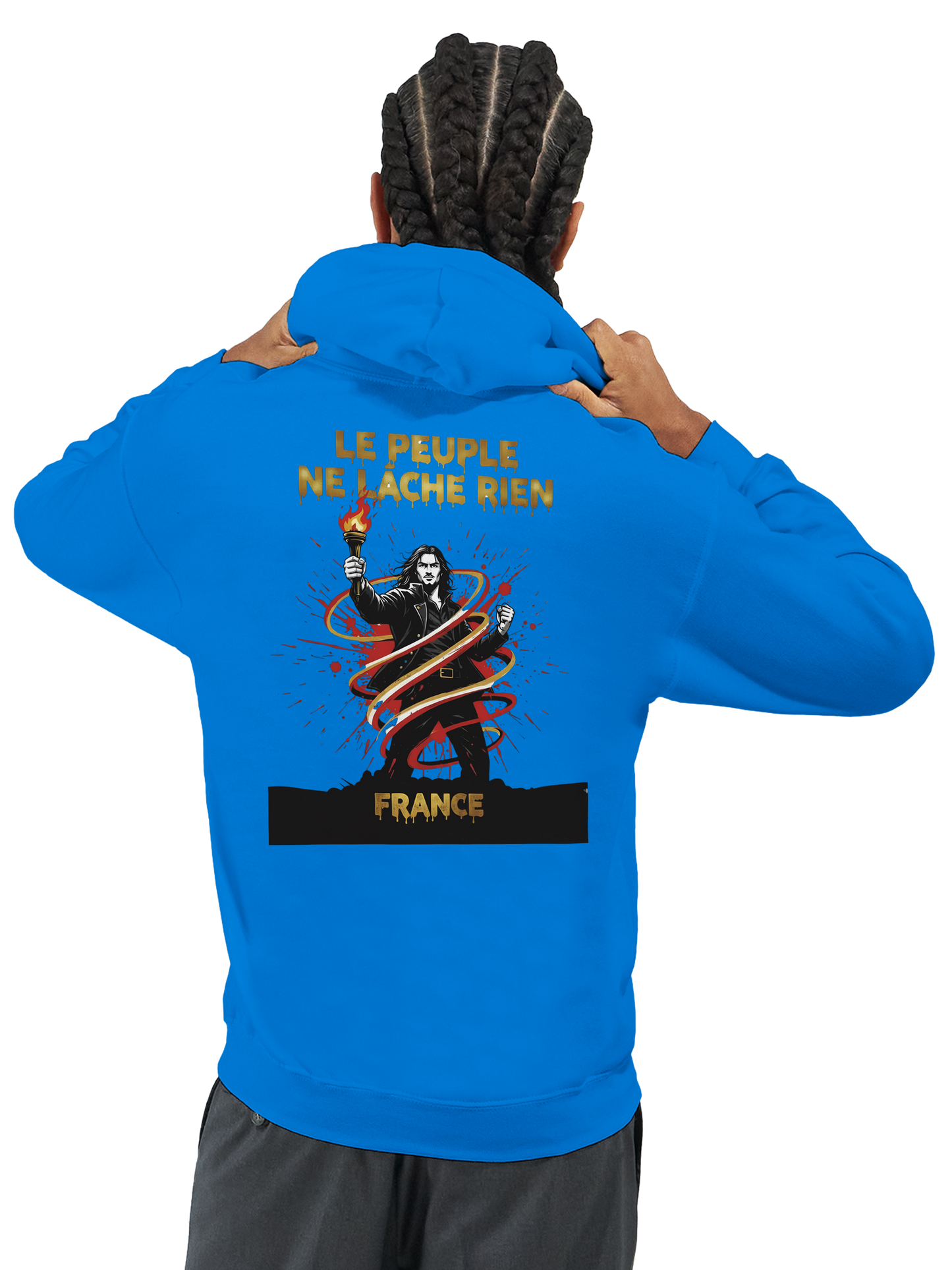 Sweat à Capuche Homme "Le Peuple Ne Lâche Rien" – Confort Premium