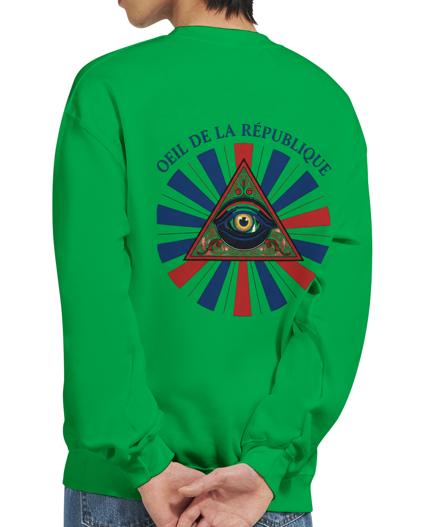Sweat-shirt Homme Œil de la République - Confort Premium et Design Graphique