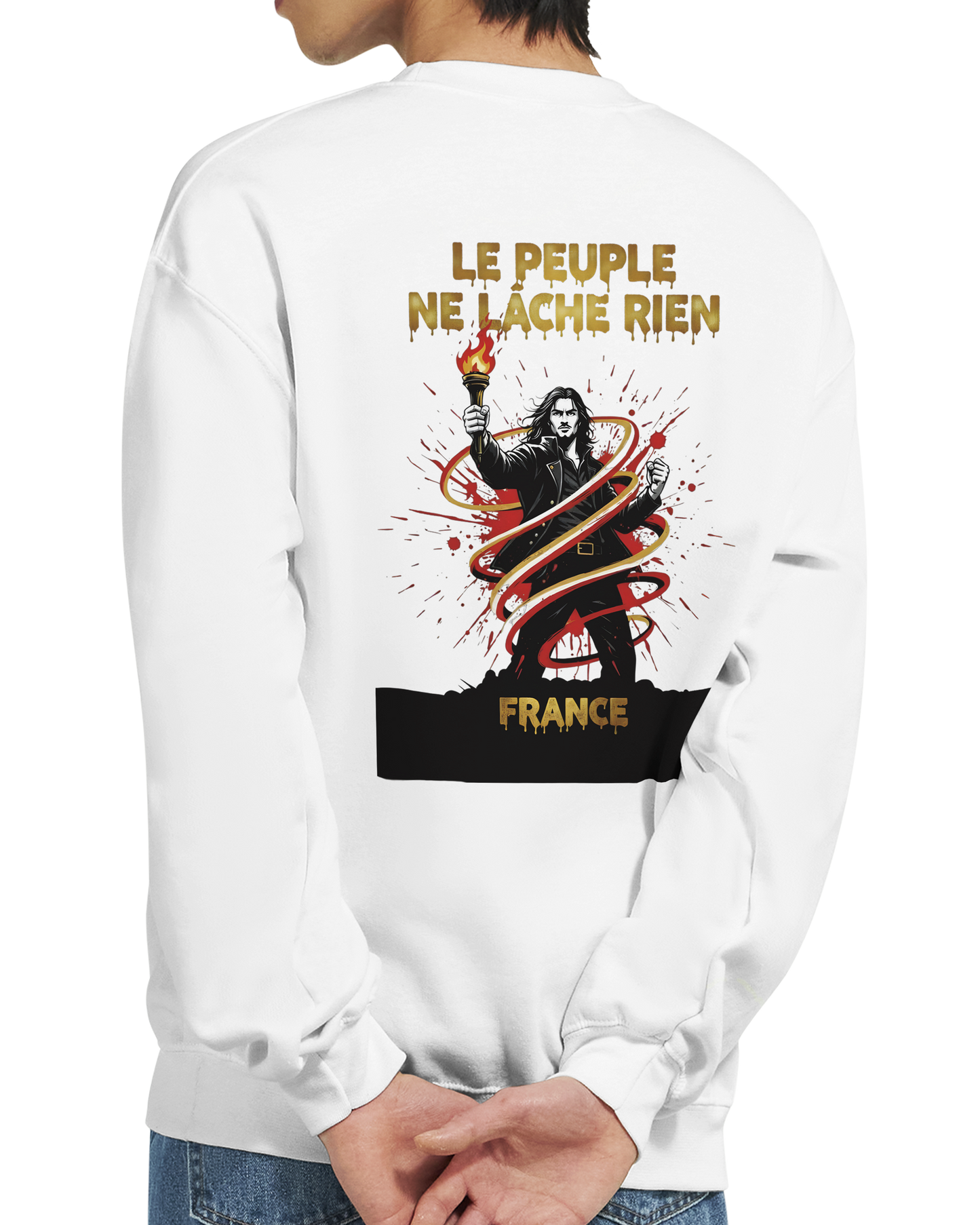 Sweat-shirt Homme 'Le Peuple Ne Lâche Rien' – Confort et Résistance