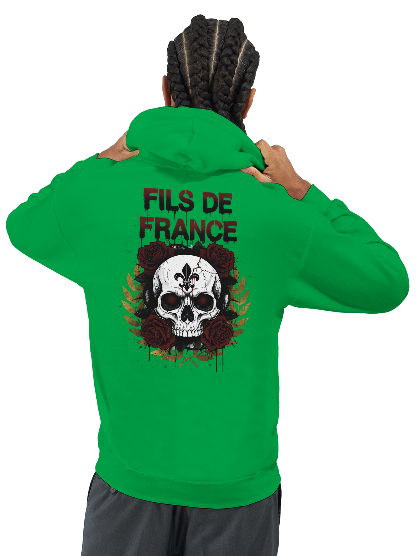 Sweat à capuche homme Fils de France – Hoodie premium en coton mélangé