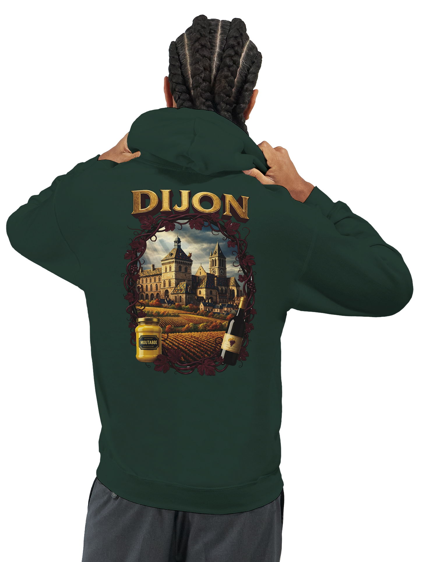 Sweat à Capuche Unisexe Dijon – Ville de France – Confort Premium