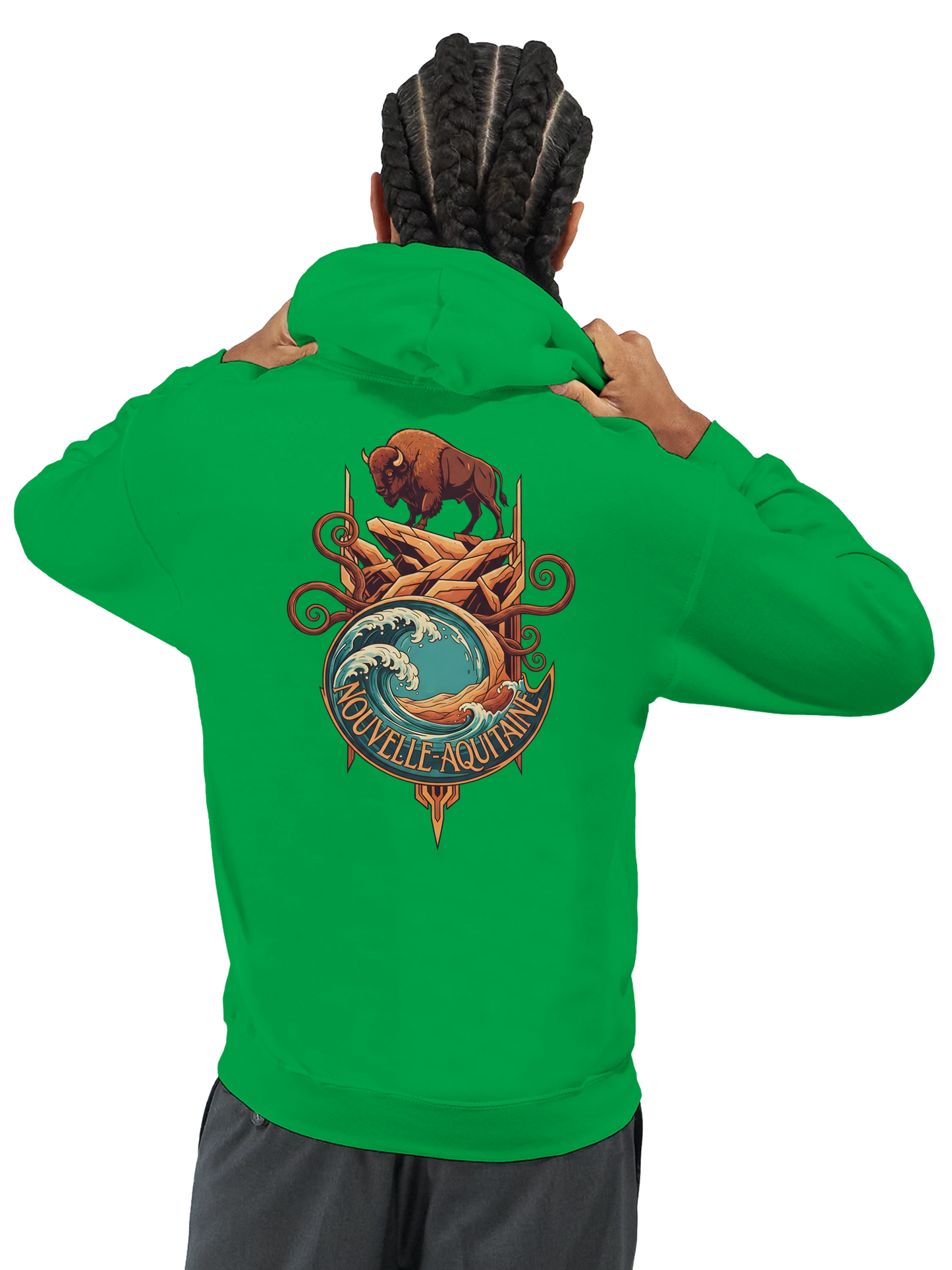 Sweat à capuche unisexe Nouvelle-Aquitaine - Hoodie premium en coton mélangé