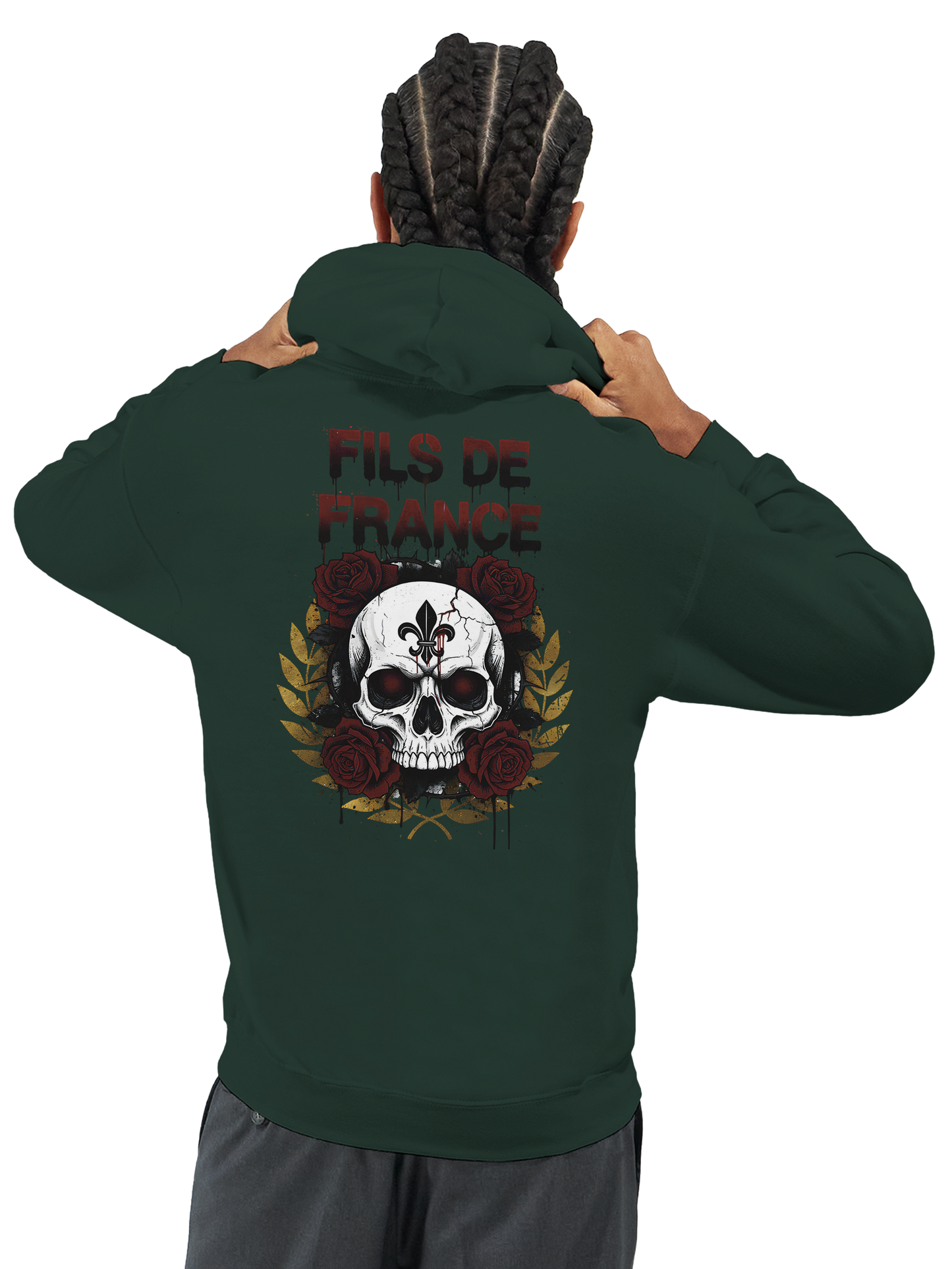 Sweat à capuche homme Fils de France – Hoodie premium en coton mélangé