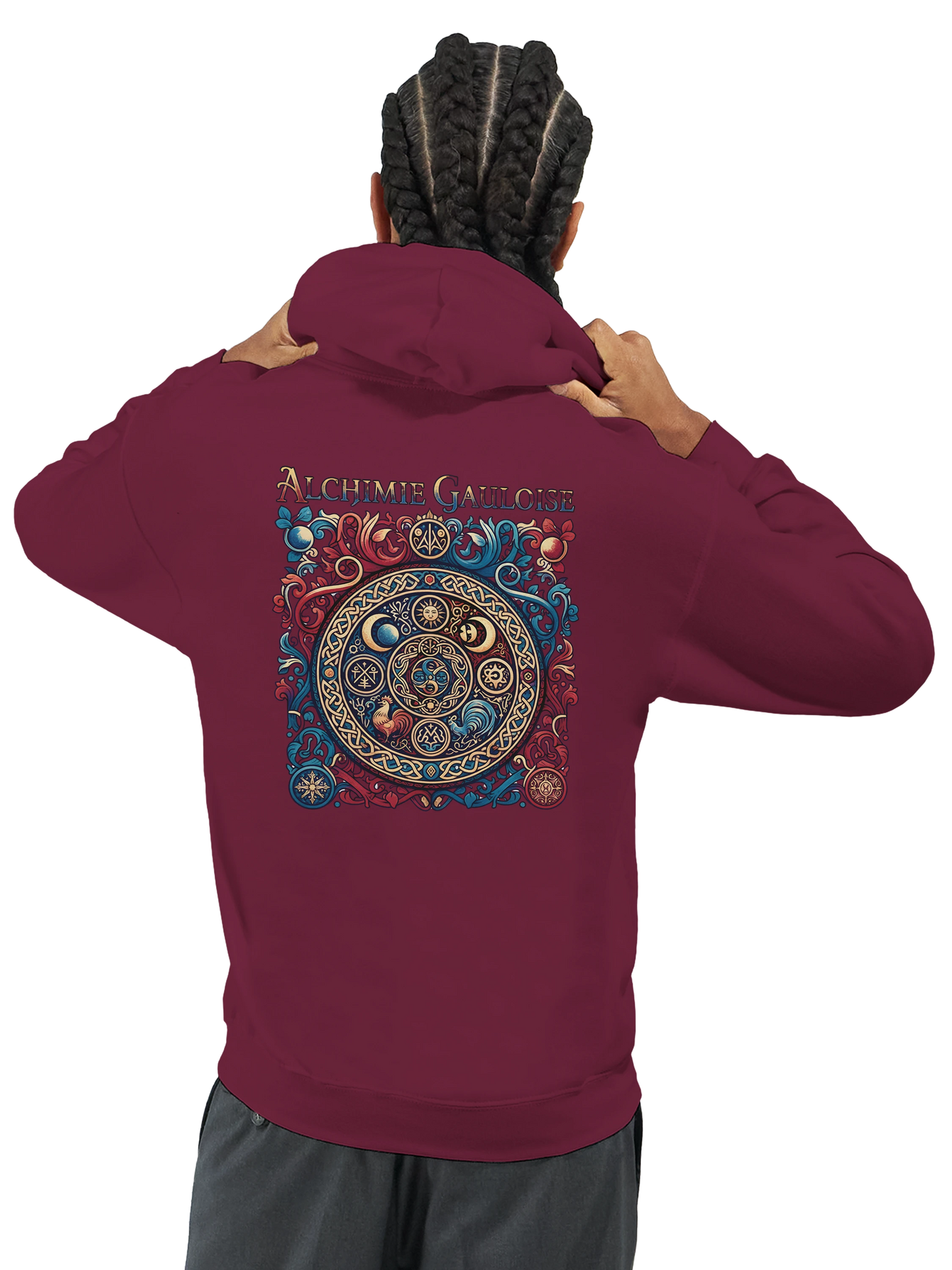 Sweat à capuche homme Alchimie Gauloise – Hoodie premium en coton mélangé