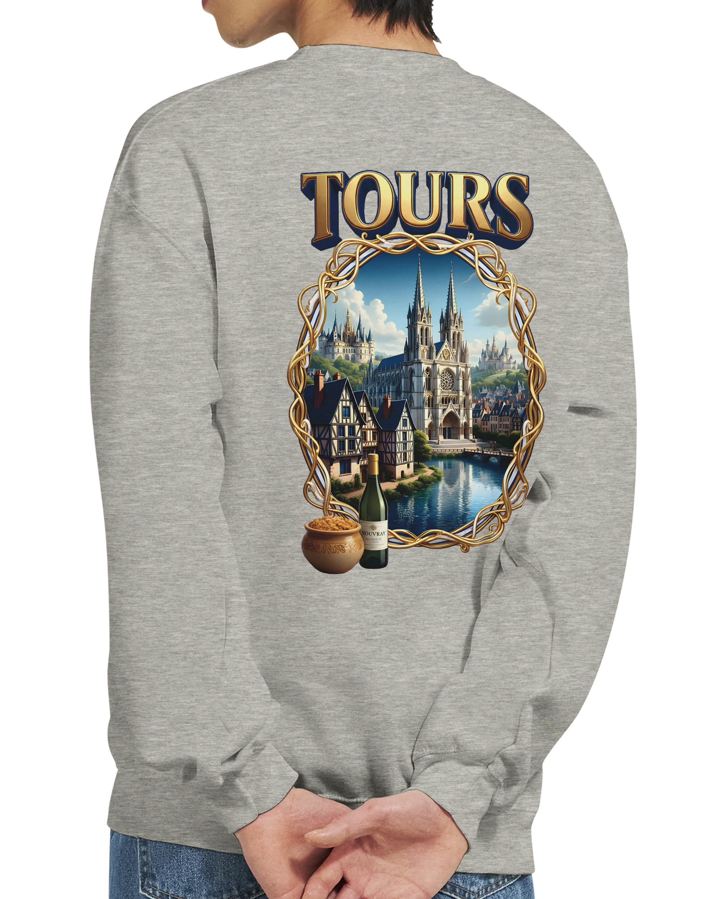 Sweat-shirt Unisexe Tours France - Classique et Confortable