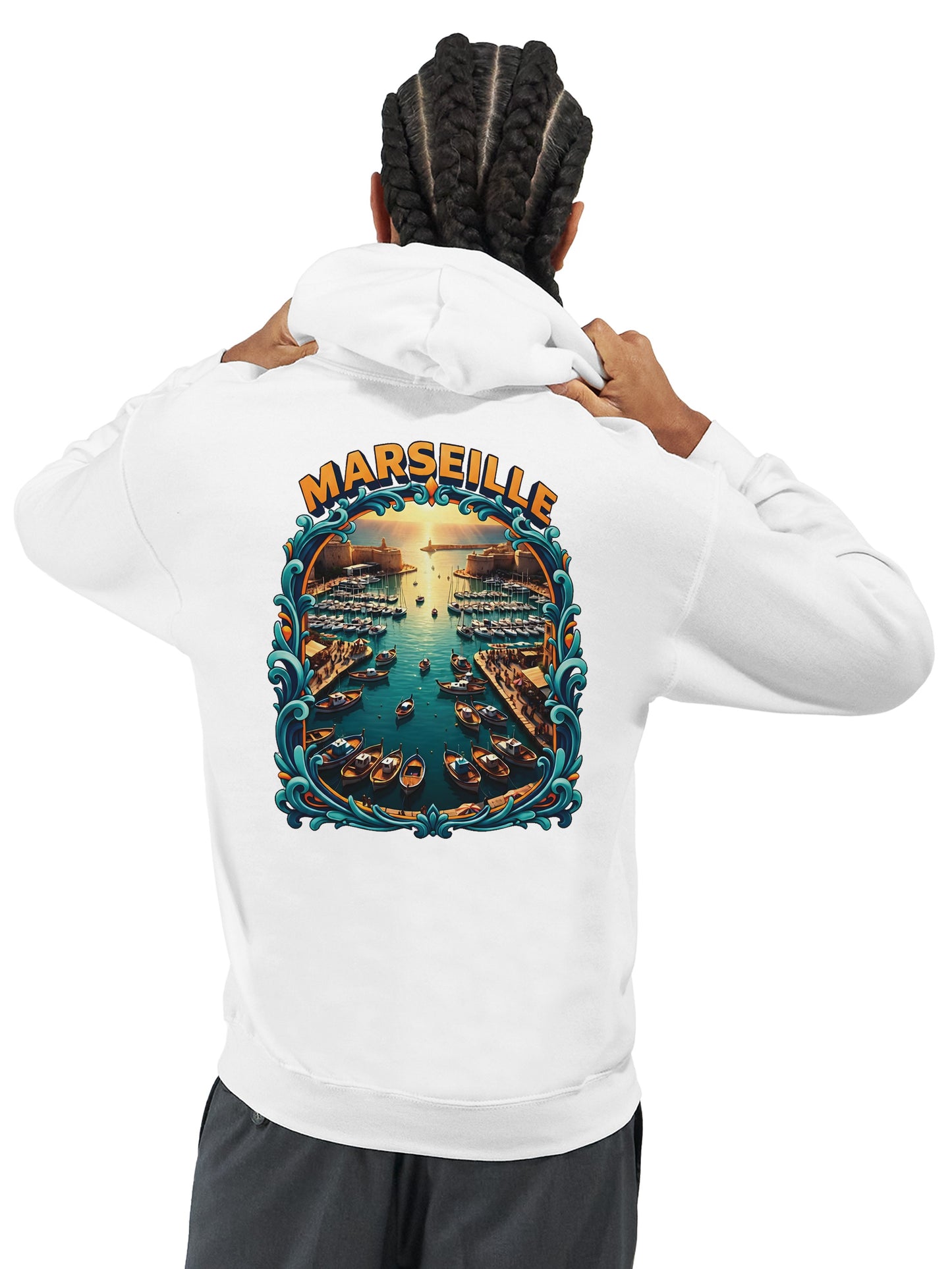 Sweat à capuche unisexe Marseille – Hoodie premium en coton mélangé
