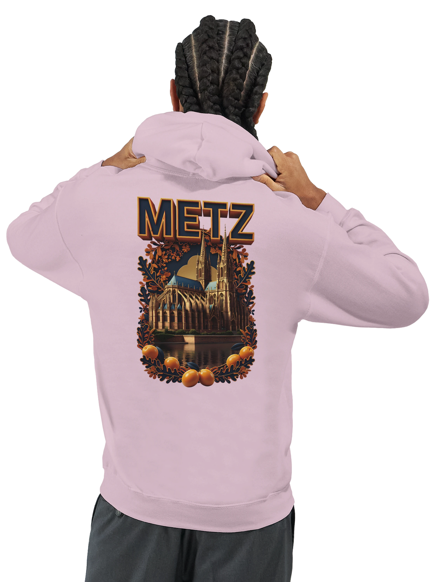 Sweat à capuche unisexe Metz - Ville de France - Design Premium