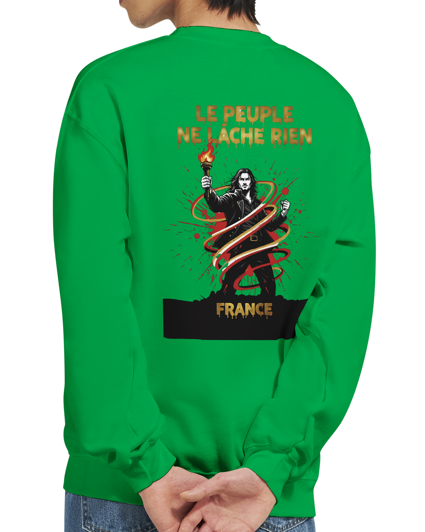 Sweat-shirt Homme 'Le Peuple Ne Lâche Rien' – Confort et Résistance