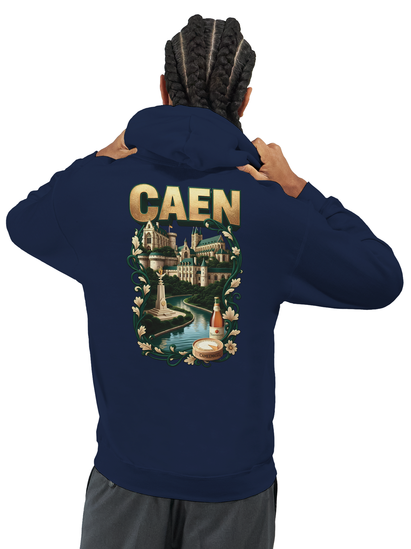Sweat à capuche Caen - Ville de France - Unisexe Premium
