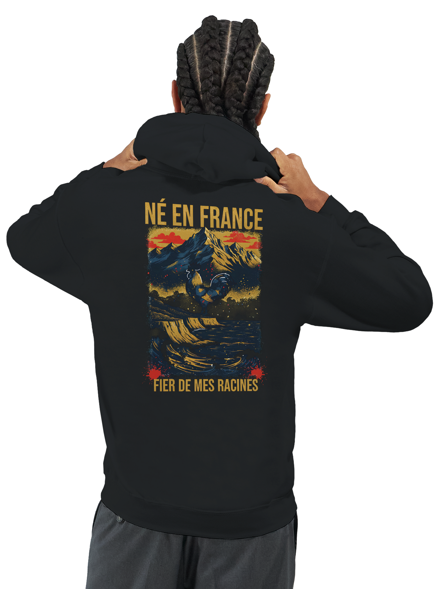 Sweat à Capuche Homme « Né en France » – Premium Confort et Style