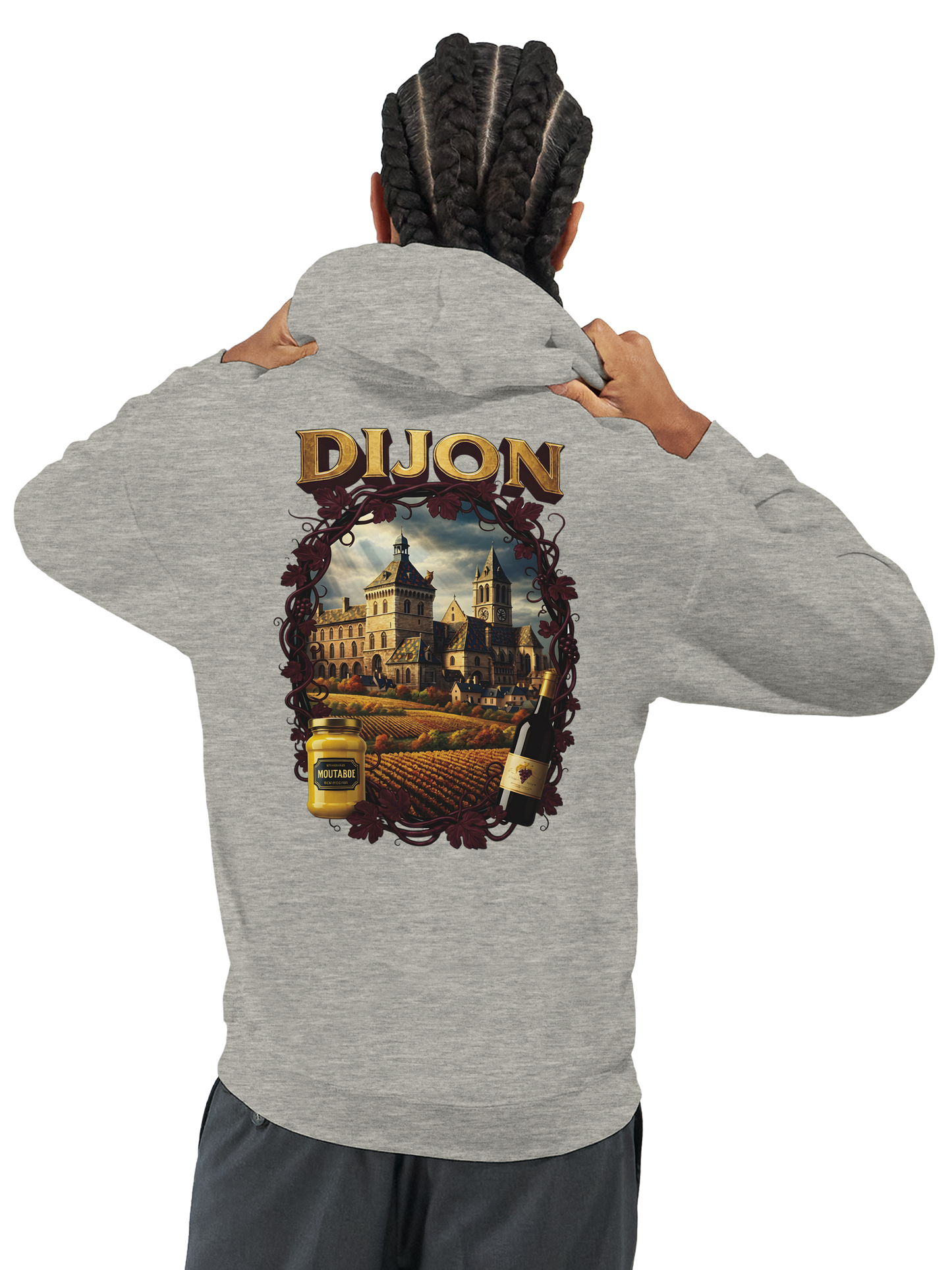 Sweat à Capuche Unisexe Dijon – Ville de France – Confort Premium