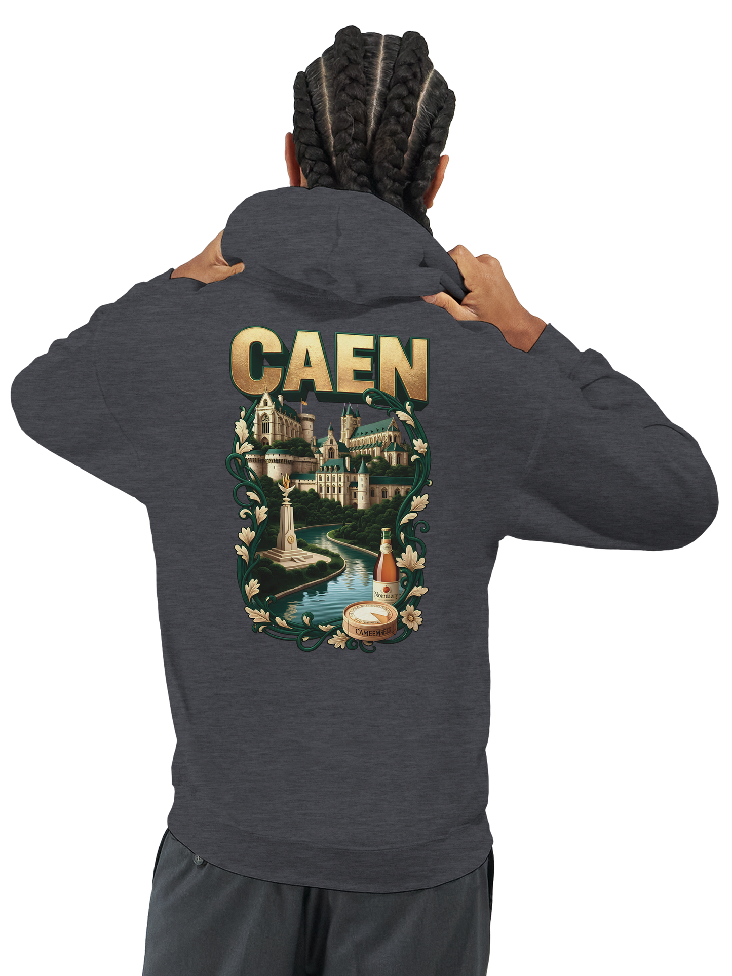 Sweat à capuche Caen - Ville de France - Unisexe Premium