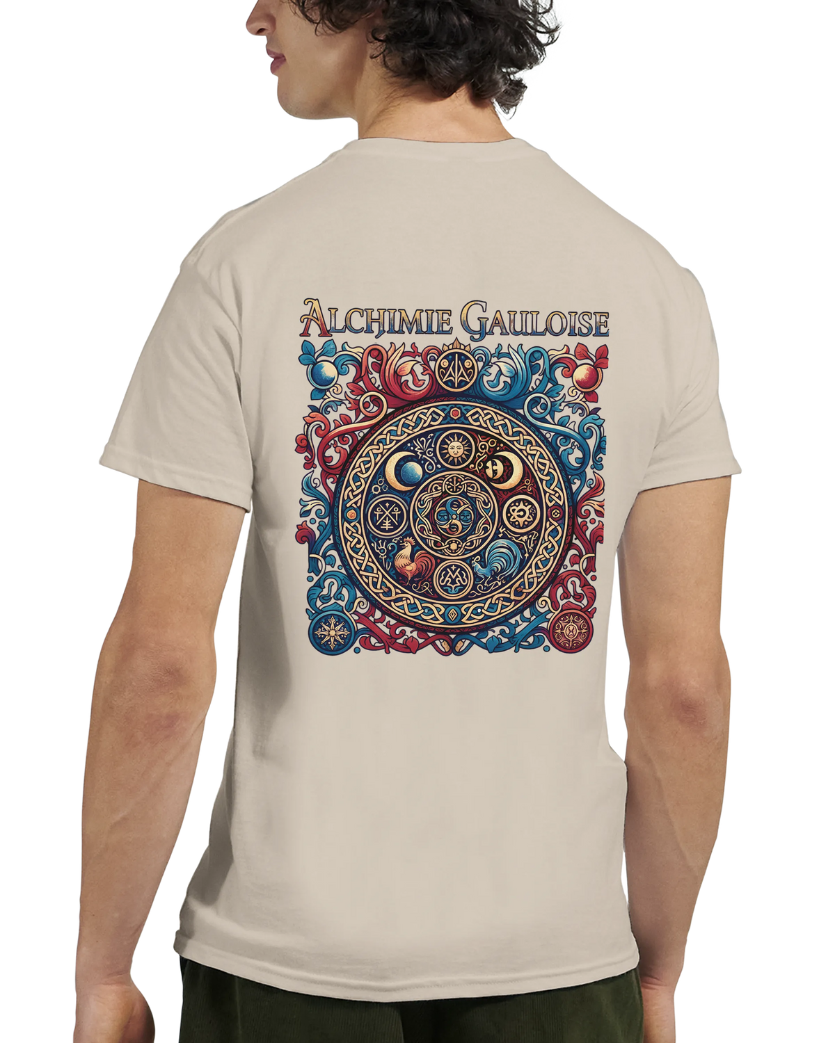 T-Shirt Homme Alchimie Gauloise – Coton Épais à Coupe Classique
