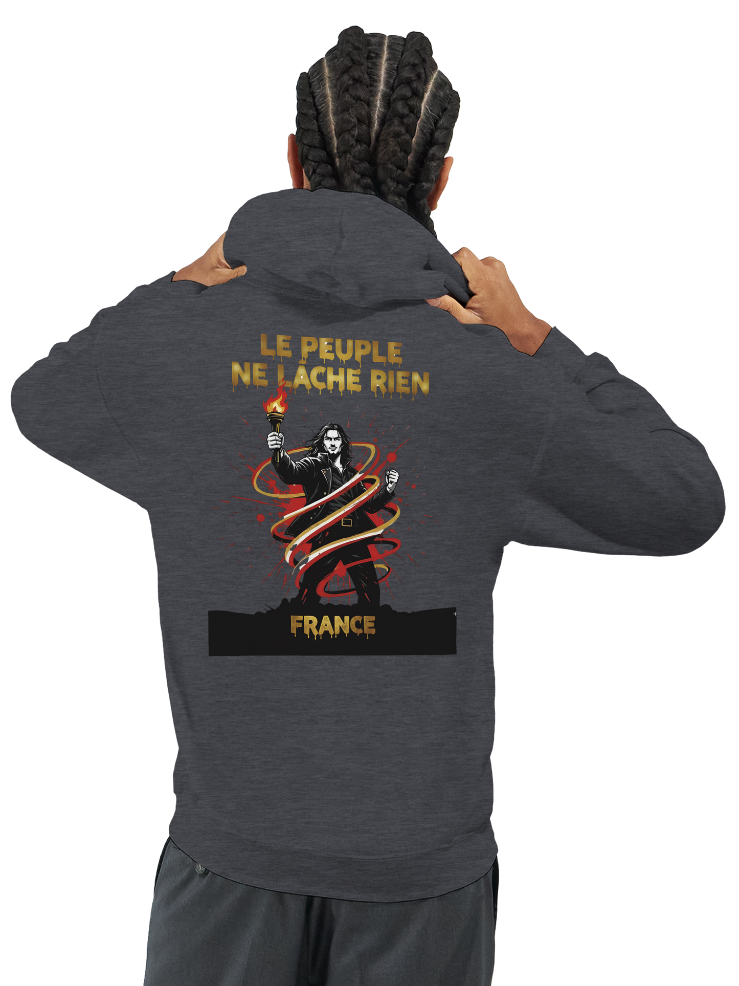 Sweat à Capuche Homme "Le Peuple Ne Lâche Rien" – Confort Premium