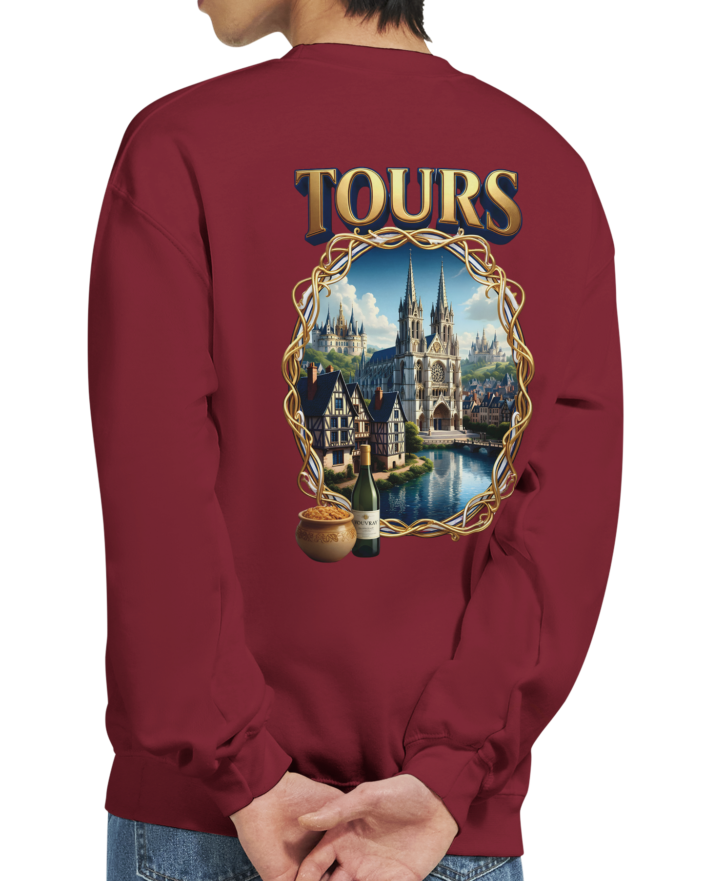 Sweat-shirt Unisexe Tours France - Classique et Confortable