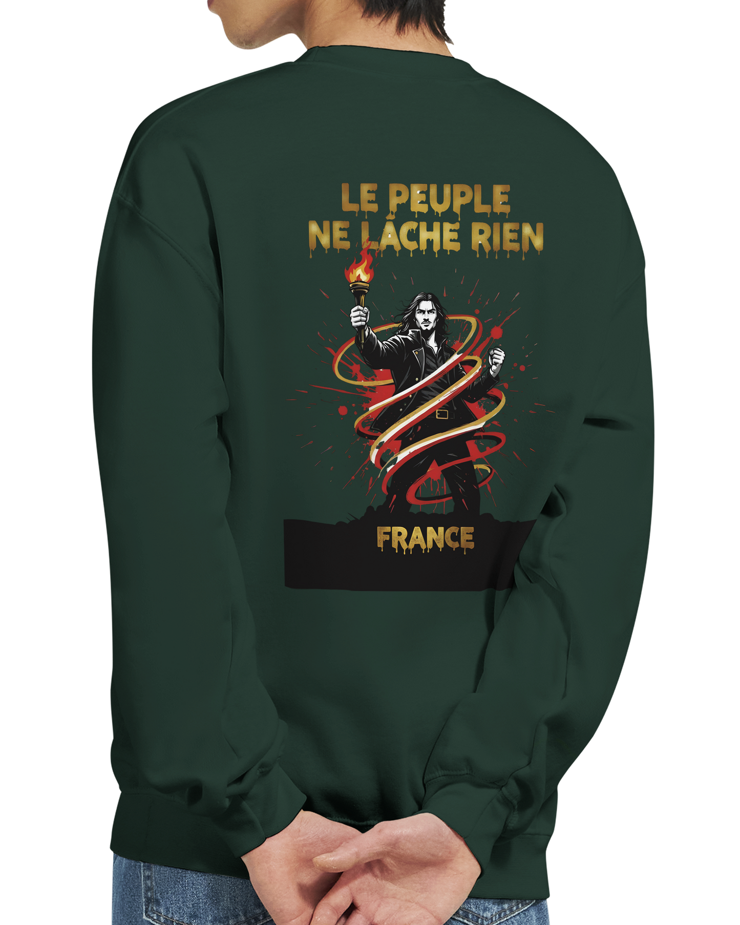 Sweat-shirt Homme 'Le Peuple Ne Lâche Rien' – Confort et Résistance