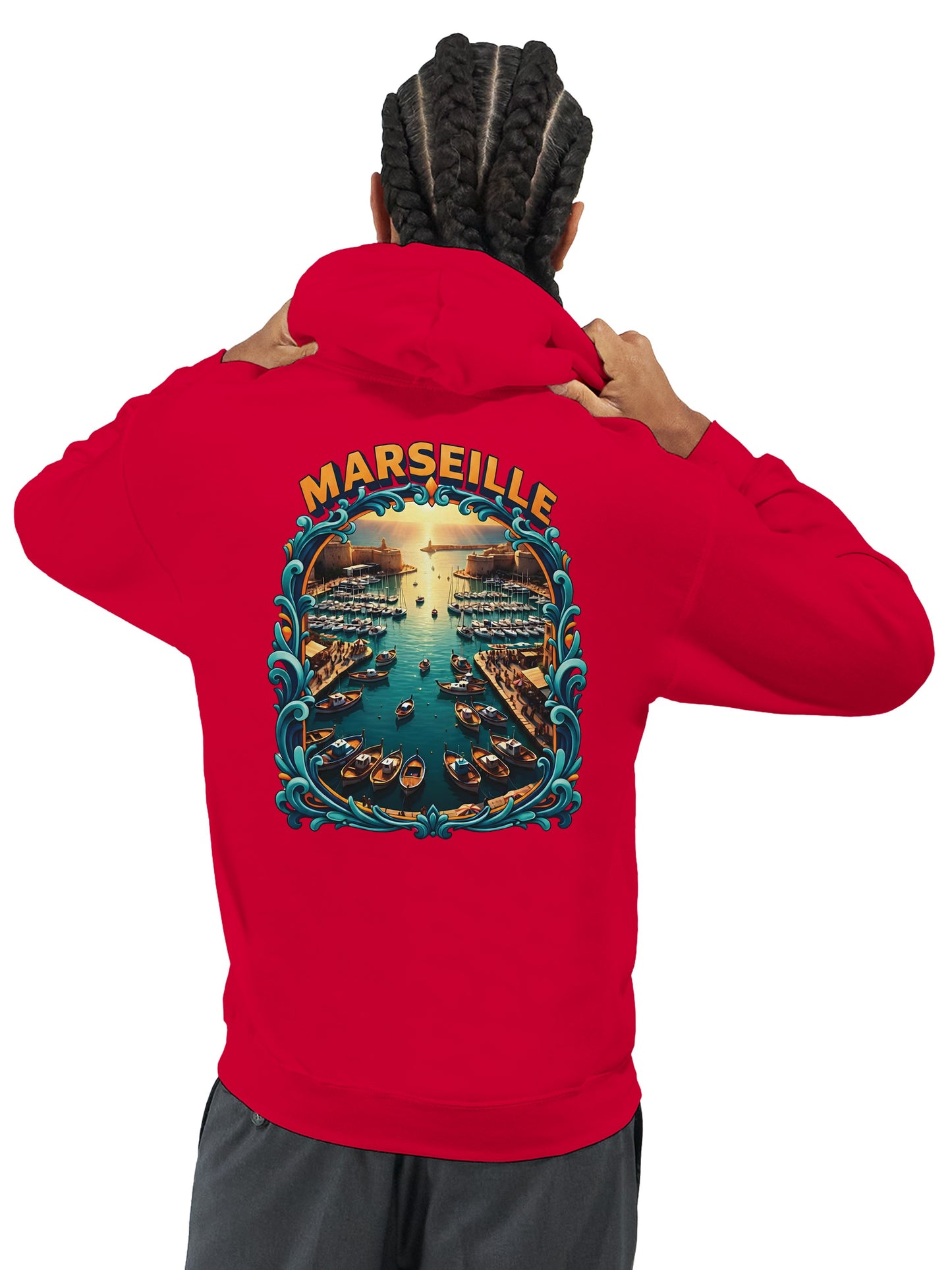 Sweat à capuche unisexe Marseille – Hoodie premium en coton mélangé