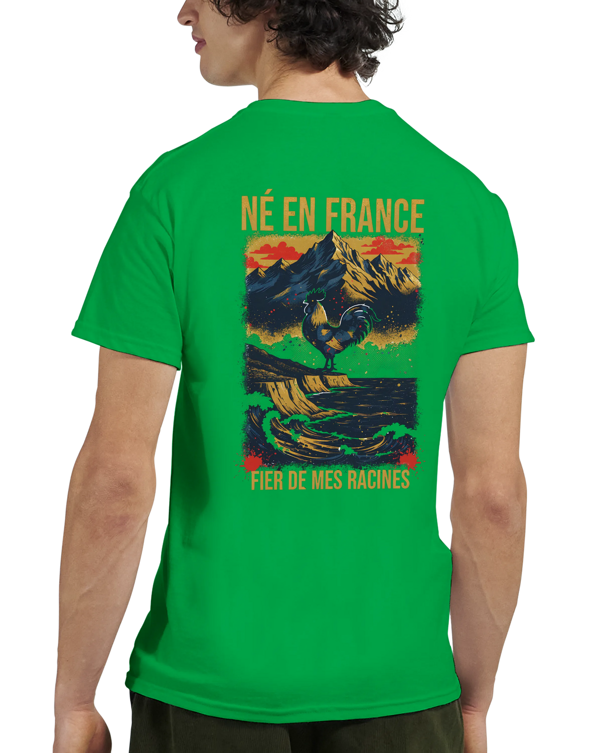 T-Shirt Premium 'Né en France' – Coton Épais à Coupe Classique