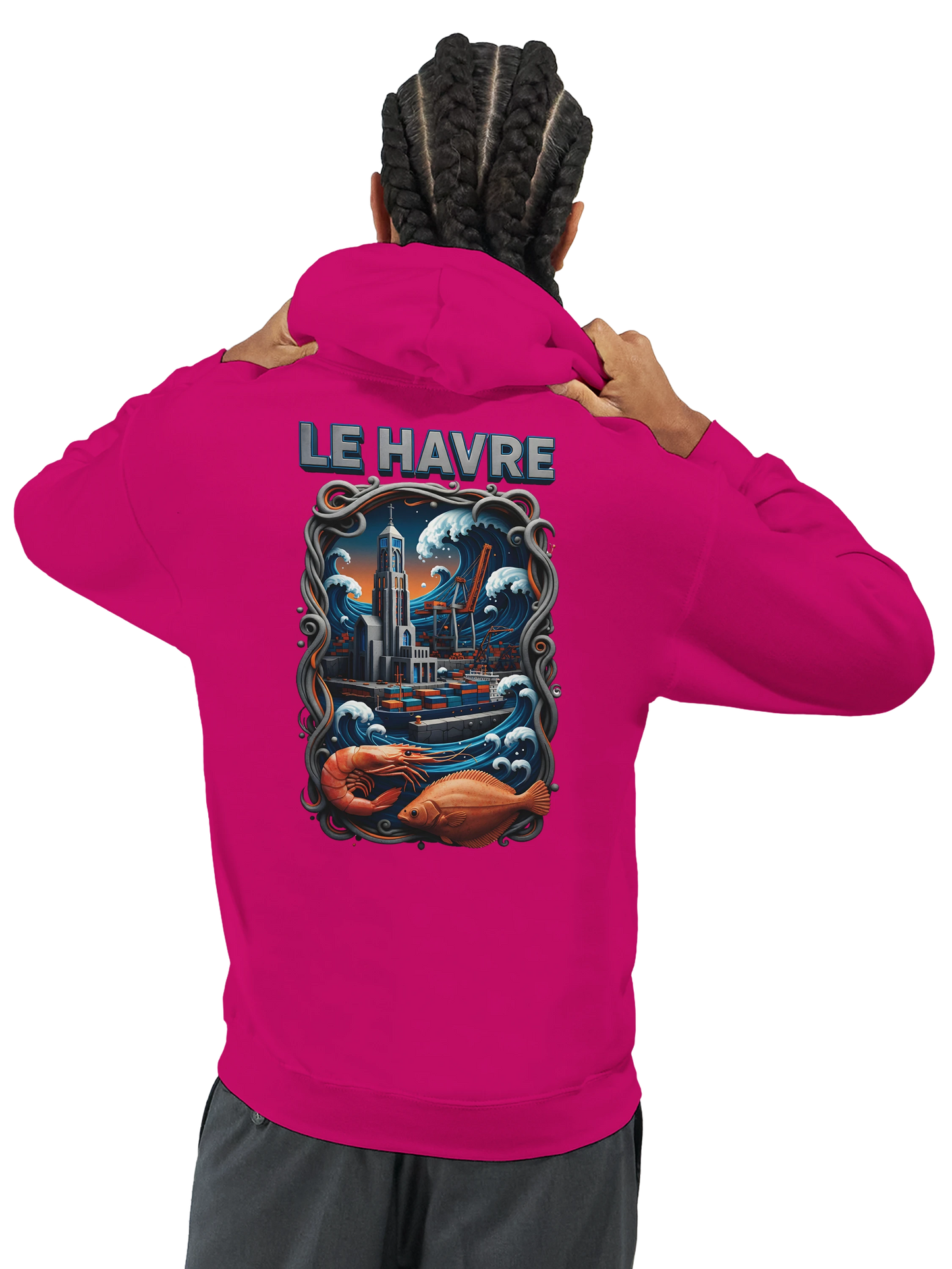 Sweat à Capuche Unisexe Le Havre – Hoodie Confortable et Résistant
