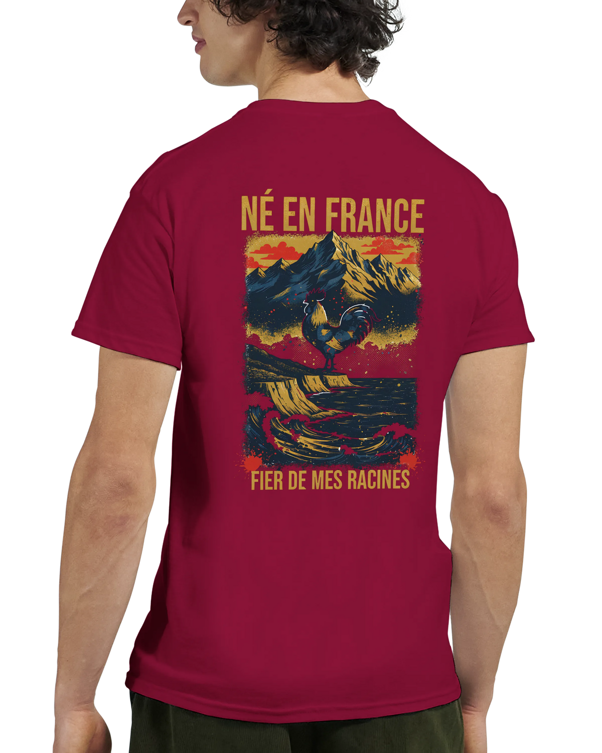 T-Shirt Premium 'Né en France' – Coton Épais à Coupe Classique