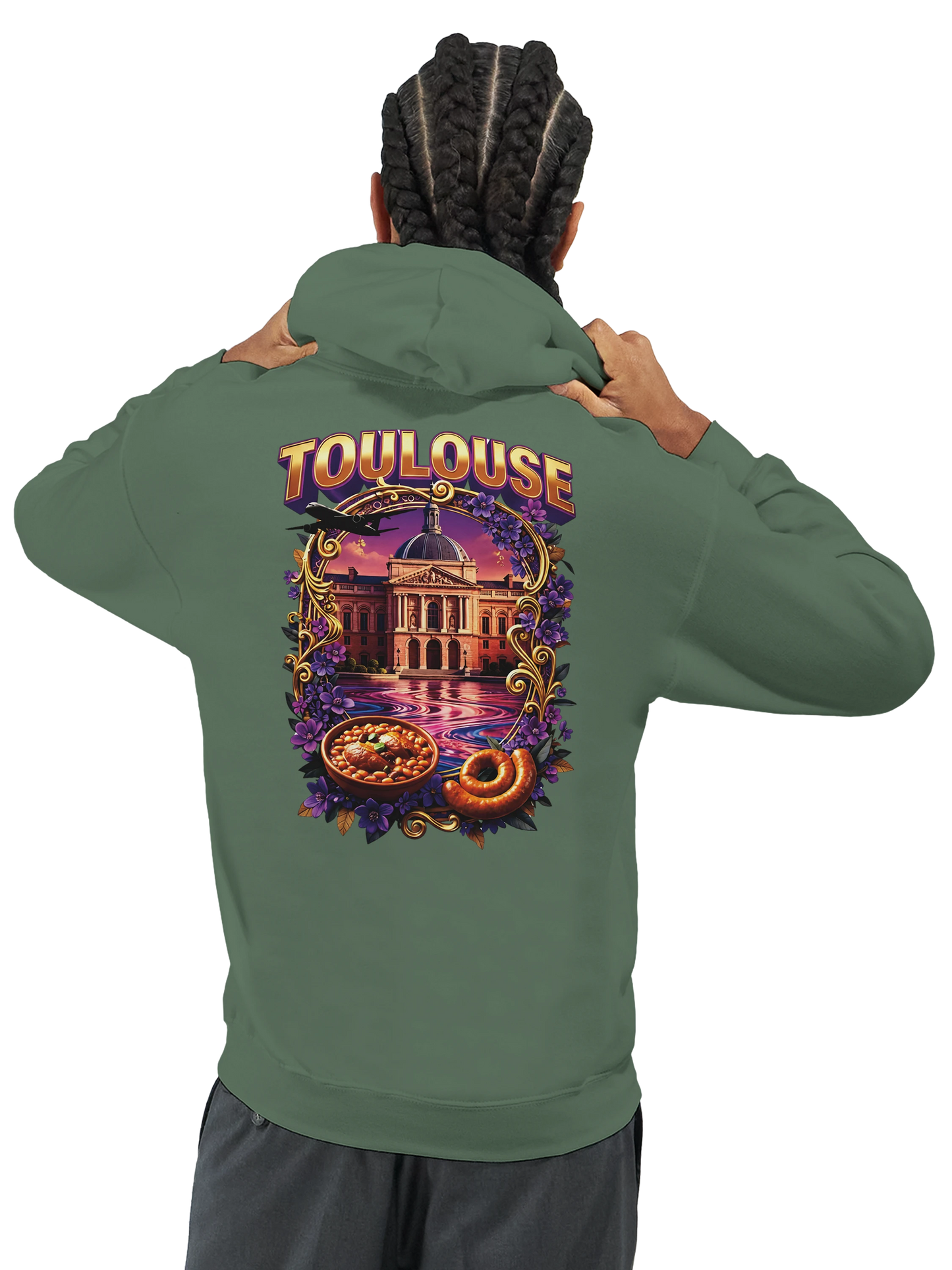 Sweat à Capuche Unisexe Toulouse – Ville de France – Confort Premium