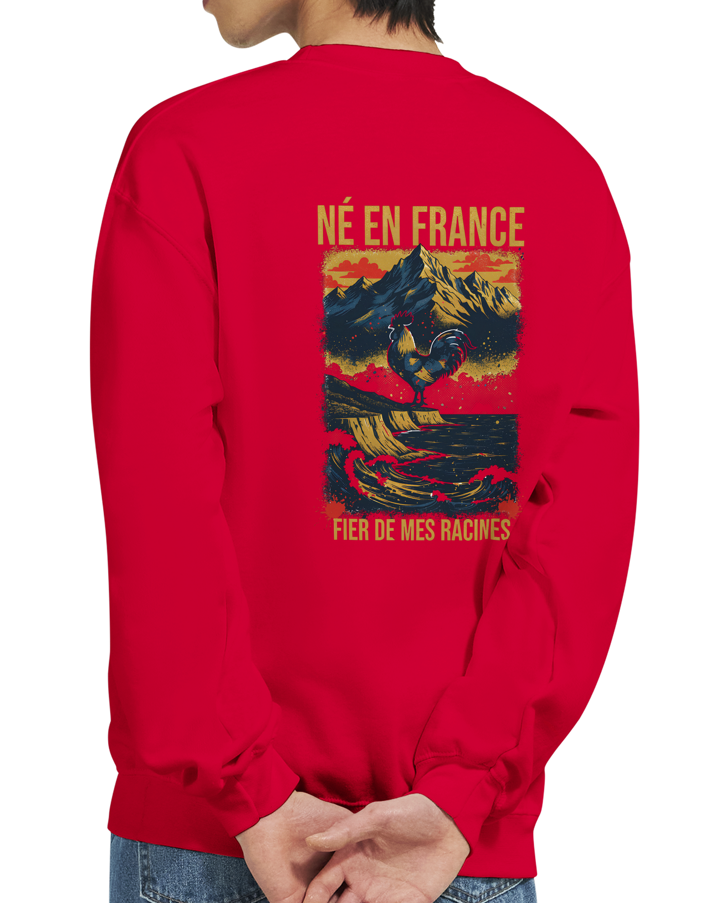 Sweat-shirt Homme « Né en France » – Confort Premium et Design Durable