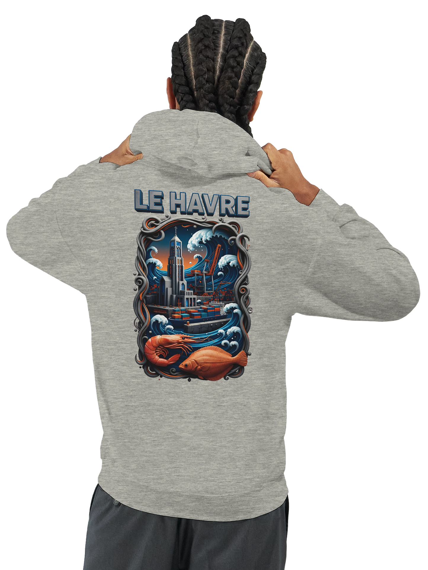 Sweat à Capuche Unisexe Le Havre – Hoodie Confortable et Résistant