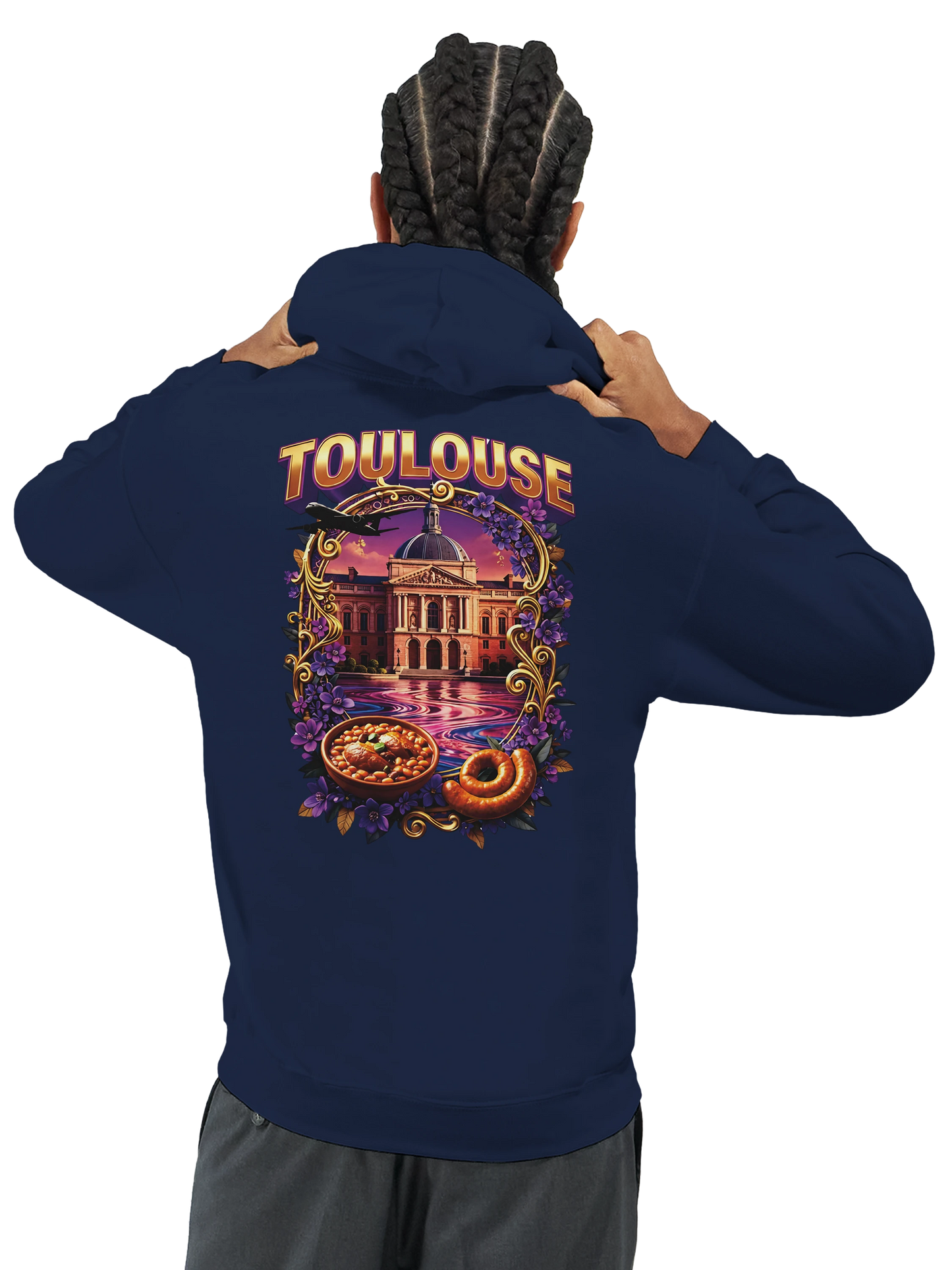 Sweat à Capuche Unisexe Toulouse – Ville de France – Confort Premium