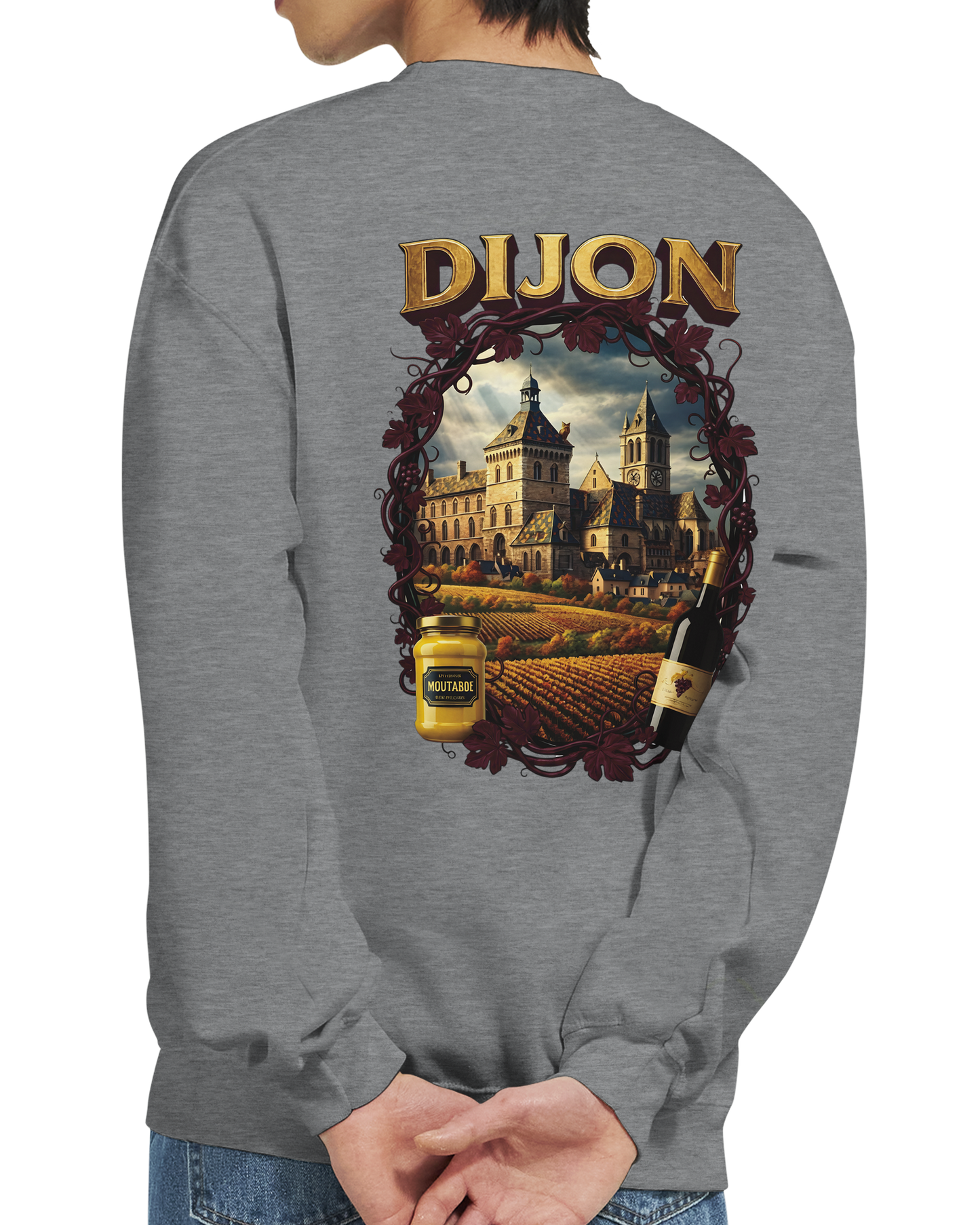Sweat-shirt Unisexe Dijon – Ville de France – Coupe Classique Confortable