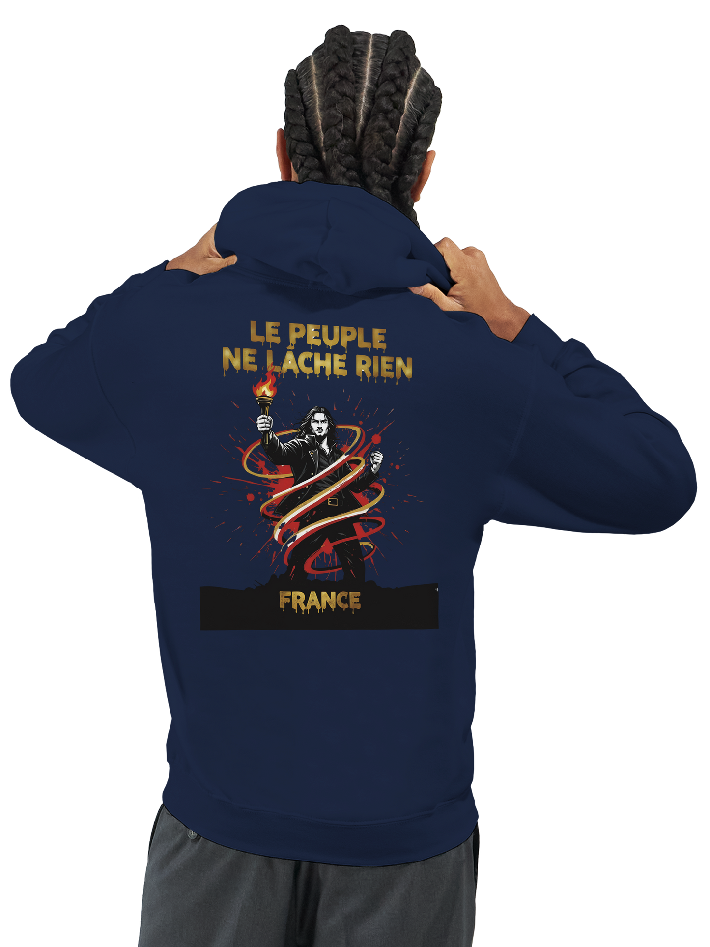 Sweat à Capuche Homme "Le Peuple Ne Lâche Rien" – Confort Premium