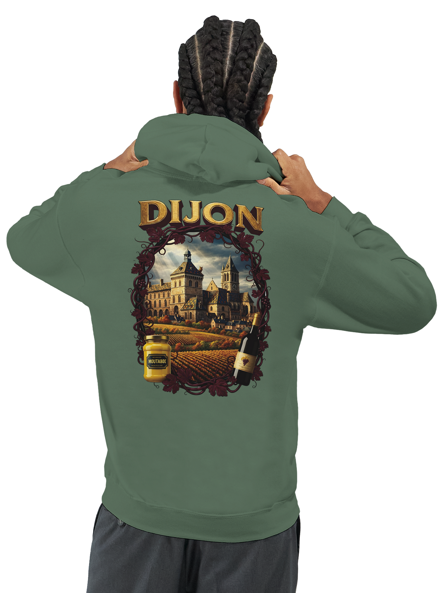 Sweat à Capuche Unisexe Dijon – Ville de France – Confort Premium