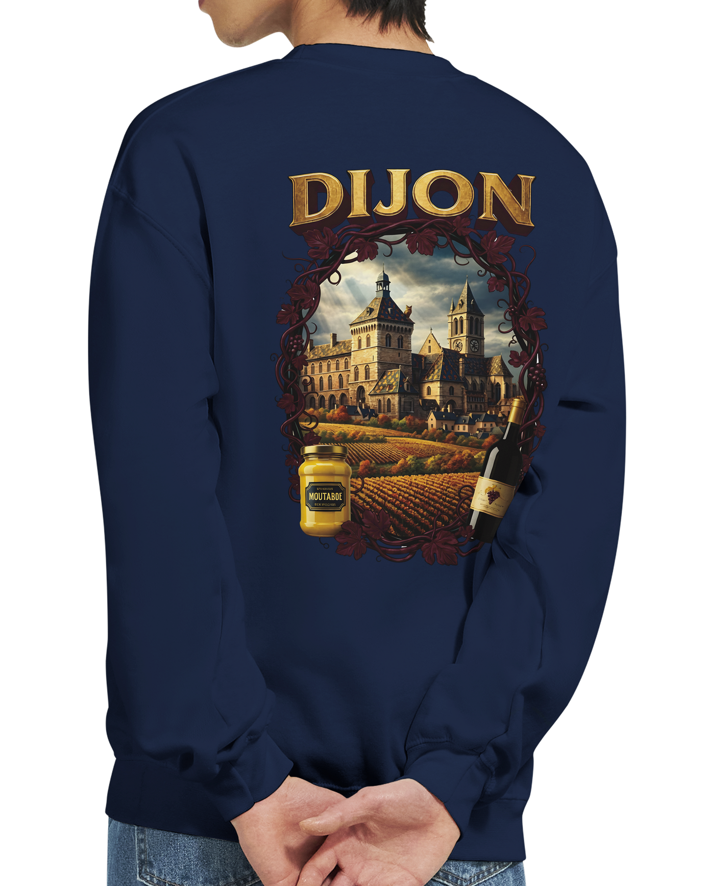 Sweat-shirt Unisexe Dijon – Ville de France – Coupe Classique Confortable