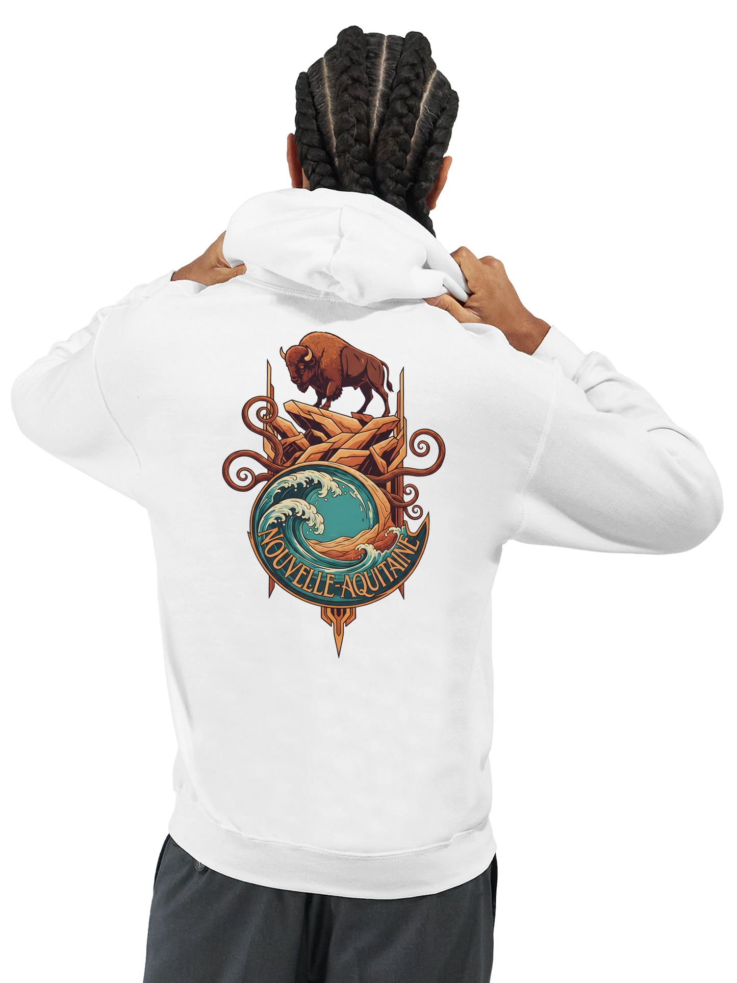 Sweat à capuche unisexe Nouvelle-Aquitaine - Hoodie premium en coton mélangé