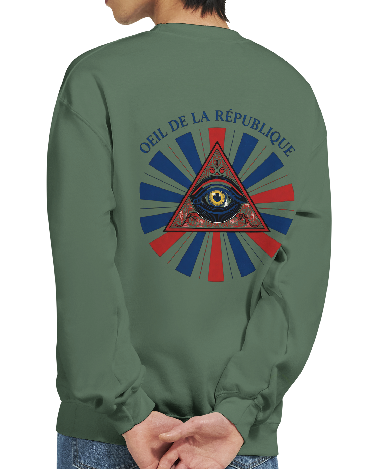 Sweat-shirt Homme Œil de la République - Confort Premium et Design Graphique