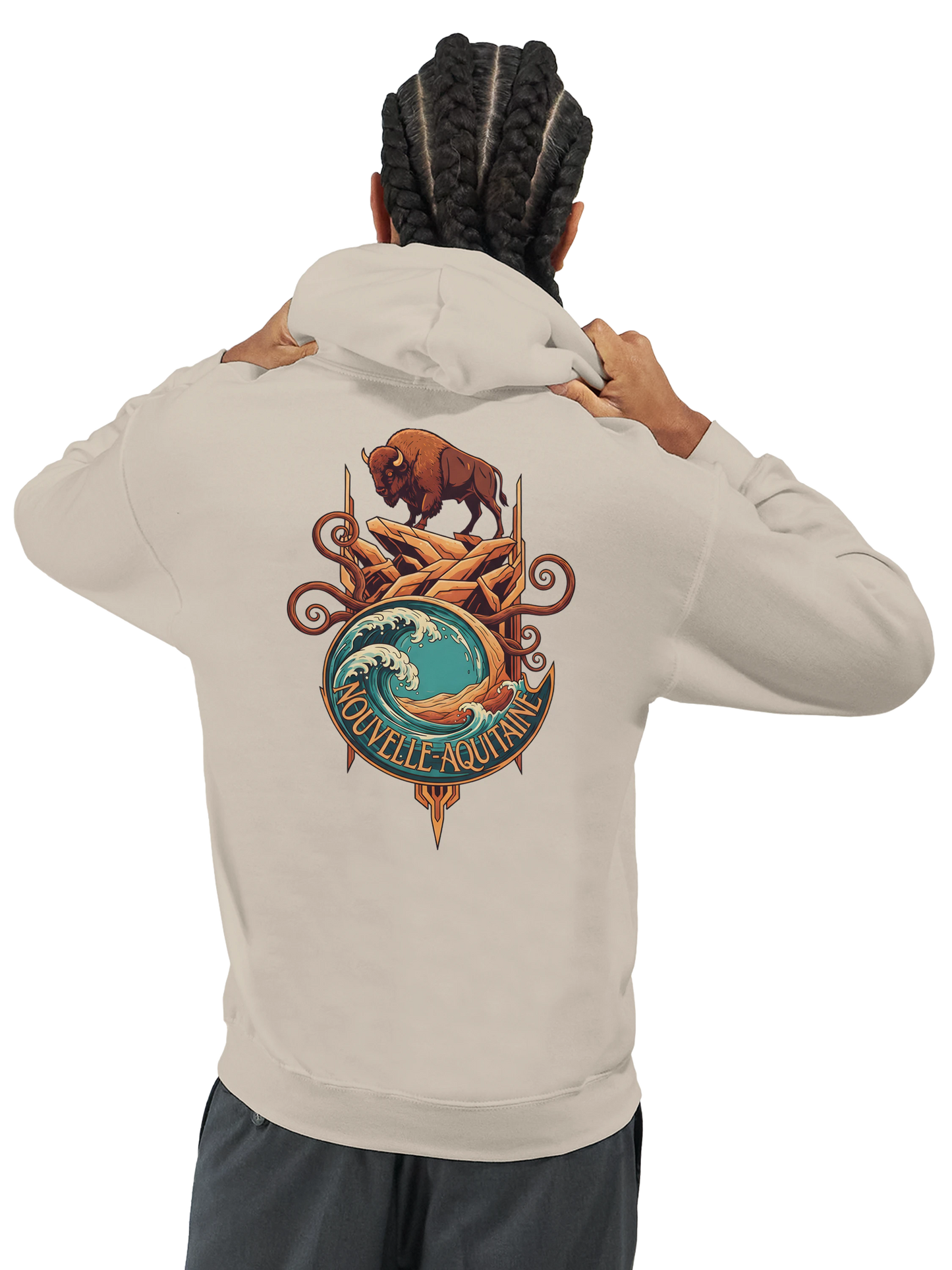 Sweat à capuche unisexe Nouvelle-Aquitaine - Hoodie premium en coton mélangé